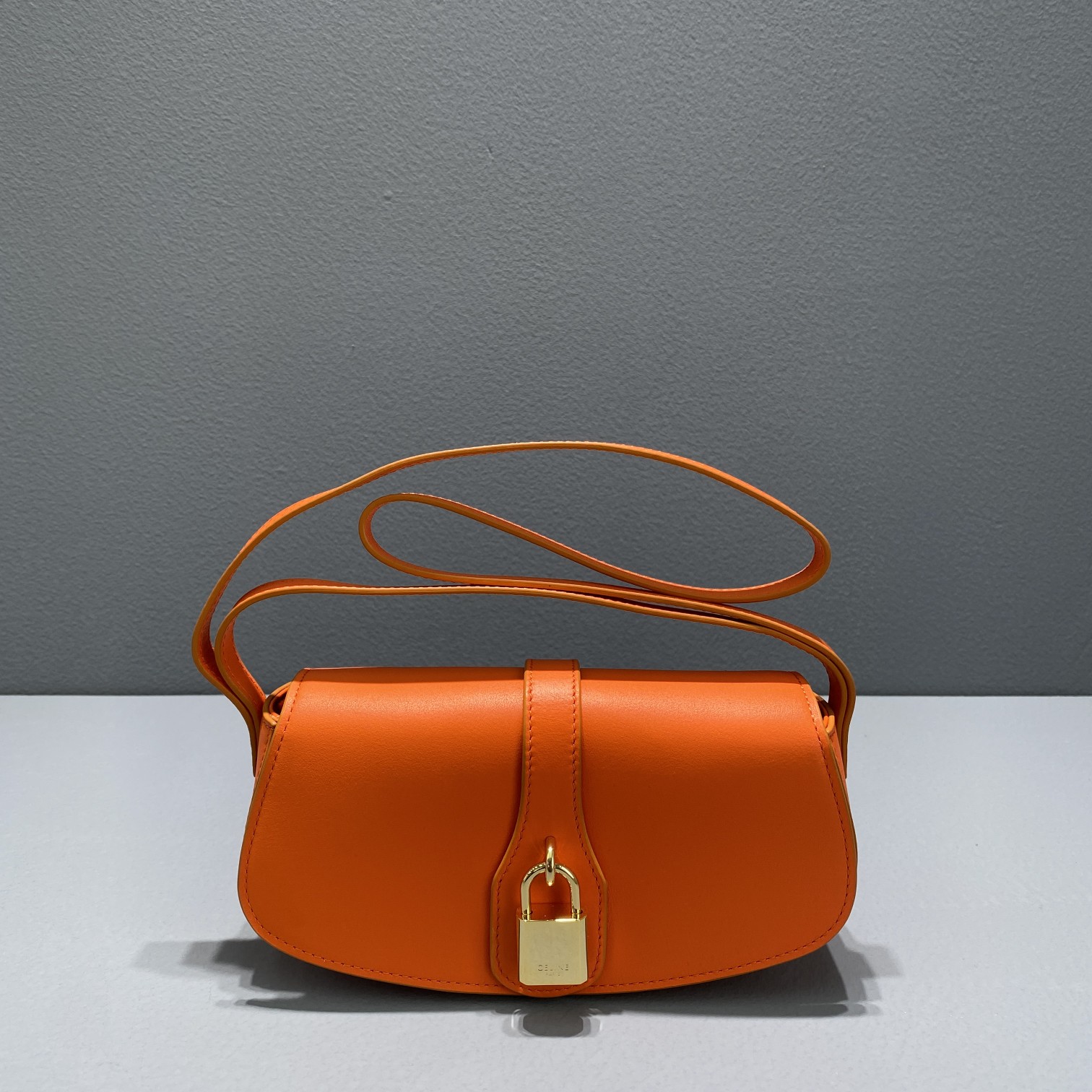 1:1 Replica Celine Clutch On Strap Orange For Women 7in/18cm