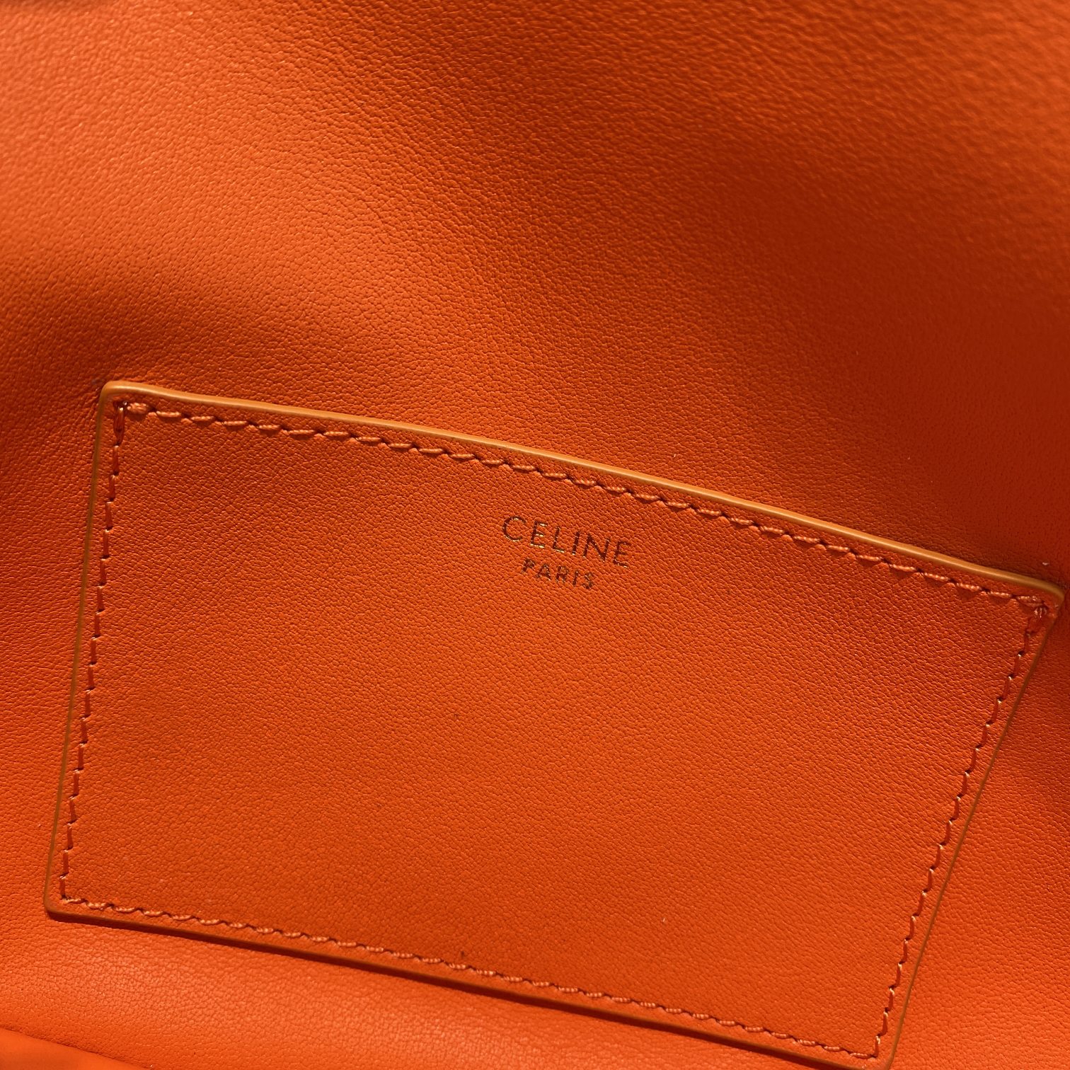 1:1 Replica Celine Clutch On Strap Orange For Women 7in/18cm - Image 3