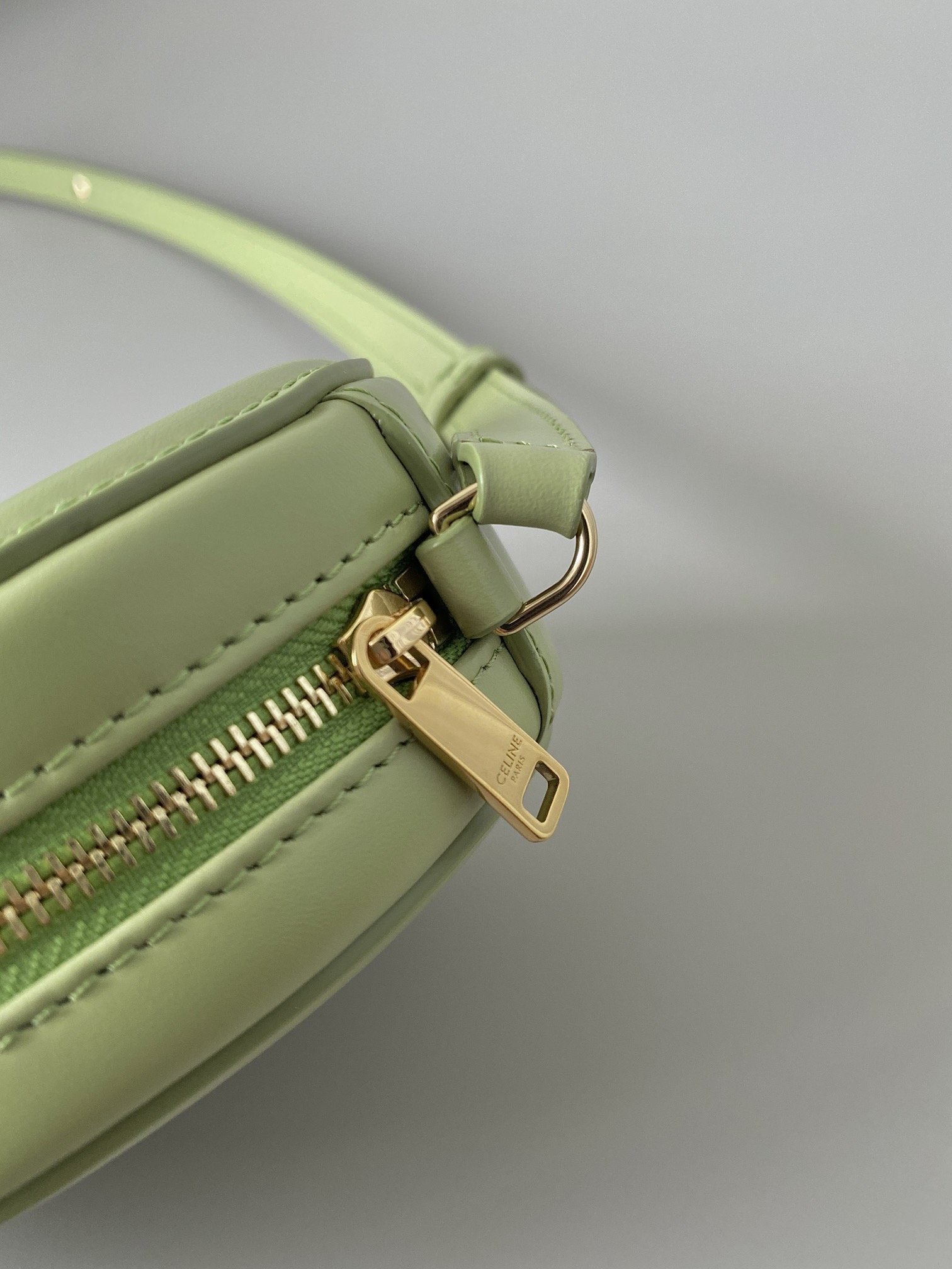 1:1 Replica Celine Crossbody Oval Purse Cuir Triomphe Mint Green For Women 6in/16cm - Image 2