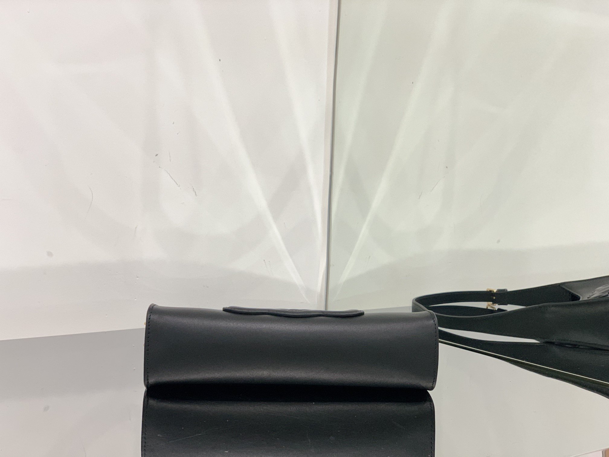 1:1 Replica Celine Cuir Triomphe Bag Black For Women 9in/24cm - Image 4