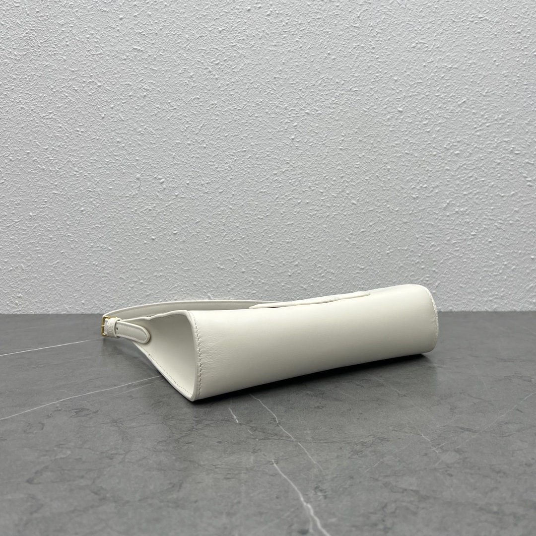 1:1 Replica Celine Cuir Triomphe Shoulder Bag White For Women 9.4in/24cm - Image 3