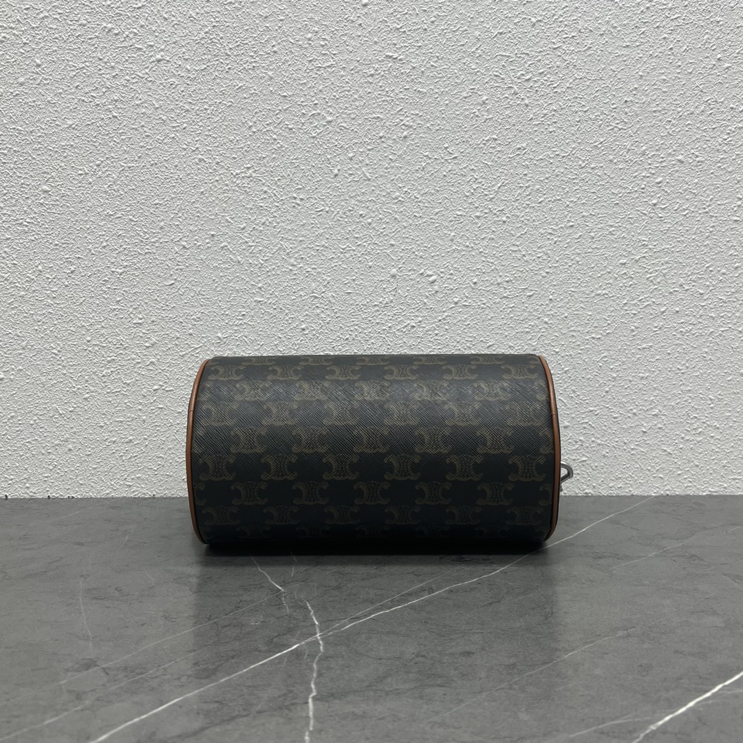 1:1 Replica Celine Cylinder Bag In Triomphe Canvas Tan For Women 9in/22cm 110052EJF.04LI - Image 6