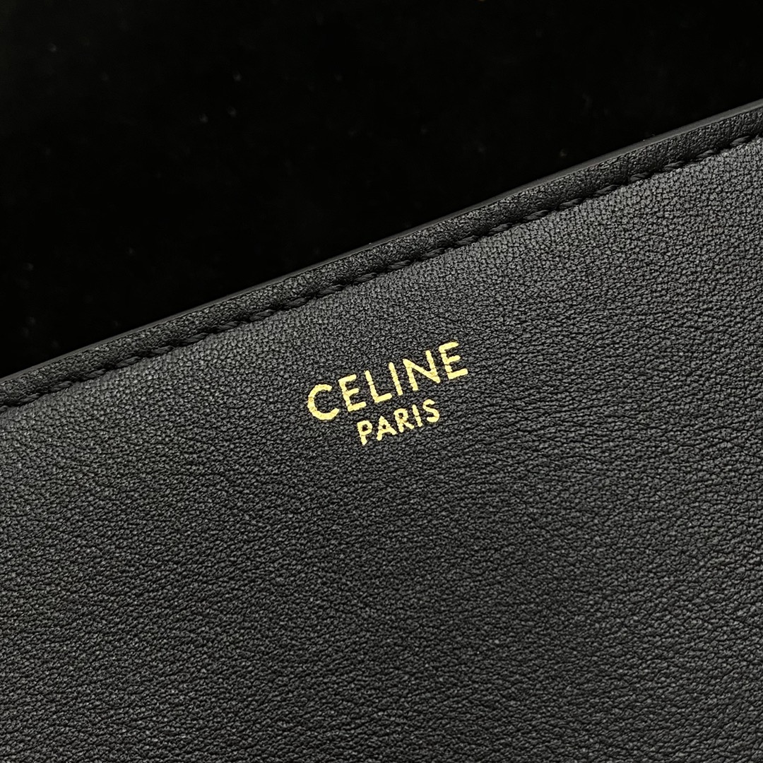 1:1 Replica Celine Folco Cuir Triomphe Black For Women 7in/19cm 198263DU3.38NO - Image 2