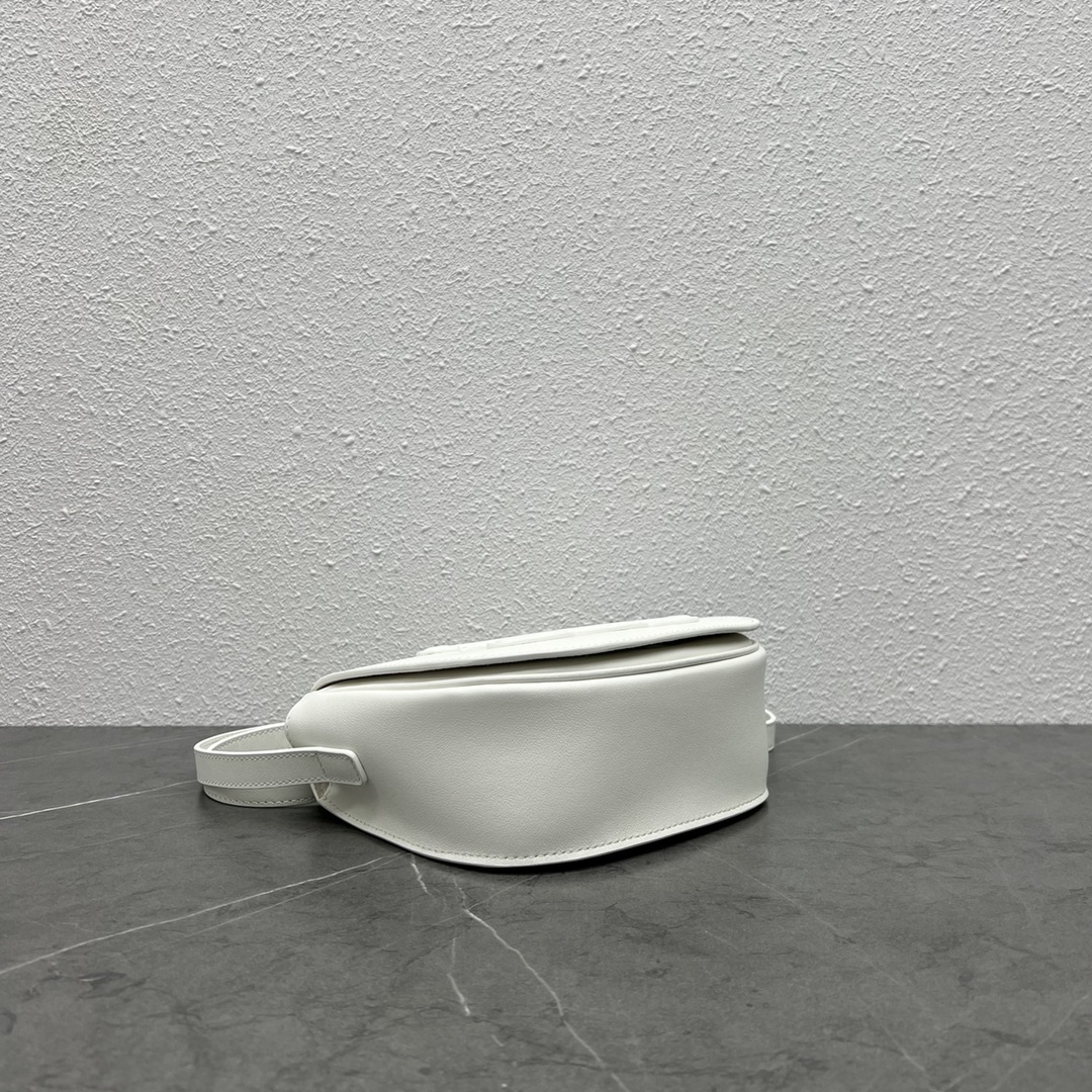 1:1 Replica Celine Folco Cuir Triomphe White For Women 7in/19cm 198263DU3.01BC - Image 7