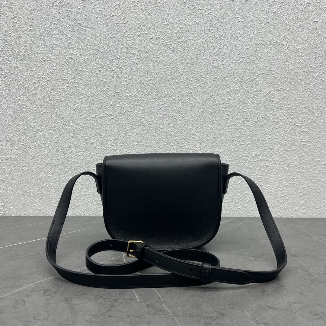 1:1 Replica Celine Folco Cuir Triomphe With Studs Black For Women 7in/19cm - Image 4