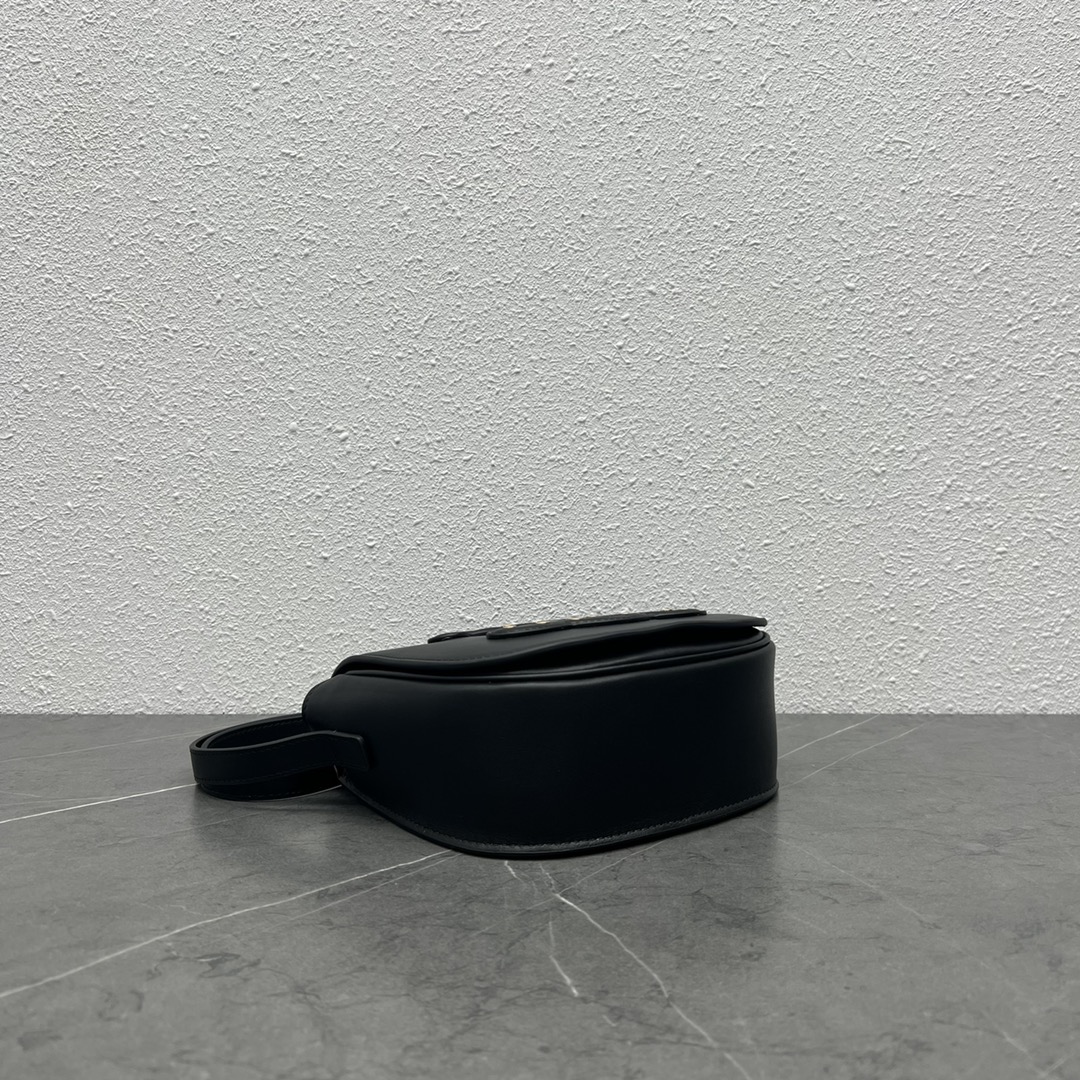 1:1 Replica Celine Folco Cuir Triomphe With Studs Black For Women 7in/19cm - Image 7