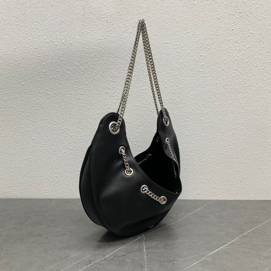 1:1 Replica Celine Large Ava Chain Black For Women 13in/33cm 198993DGQ.38SI - Image 4