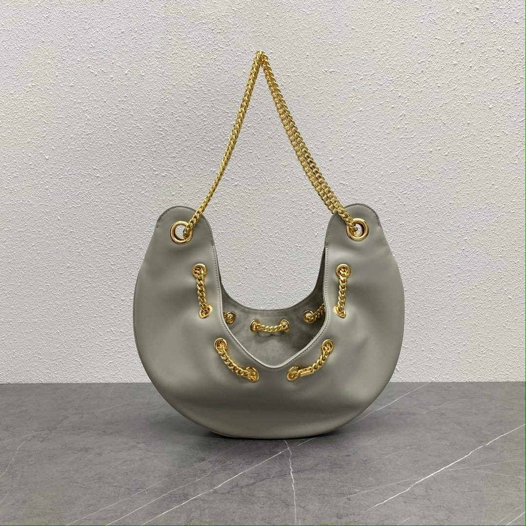 1:1 Replica Celine Large Ava Chain Grey For Women 13in/33cm