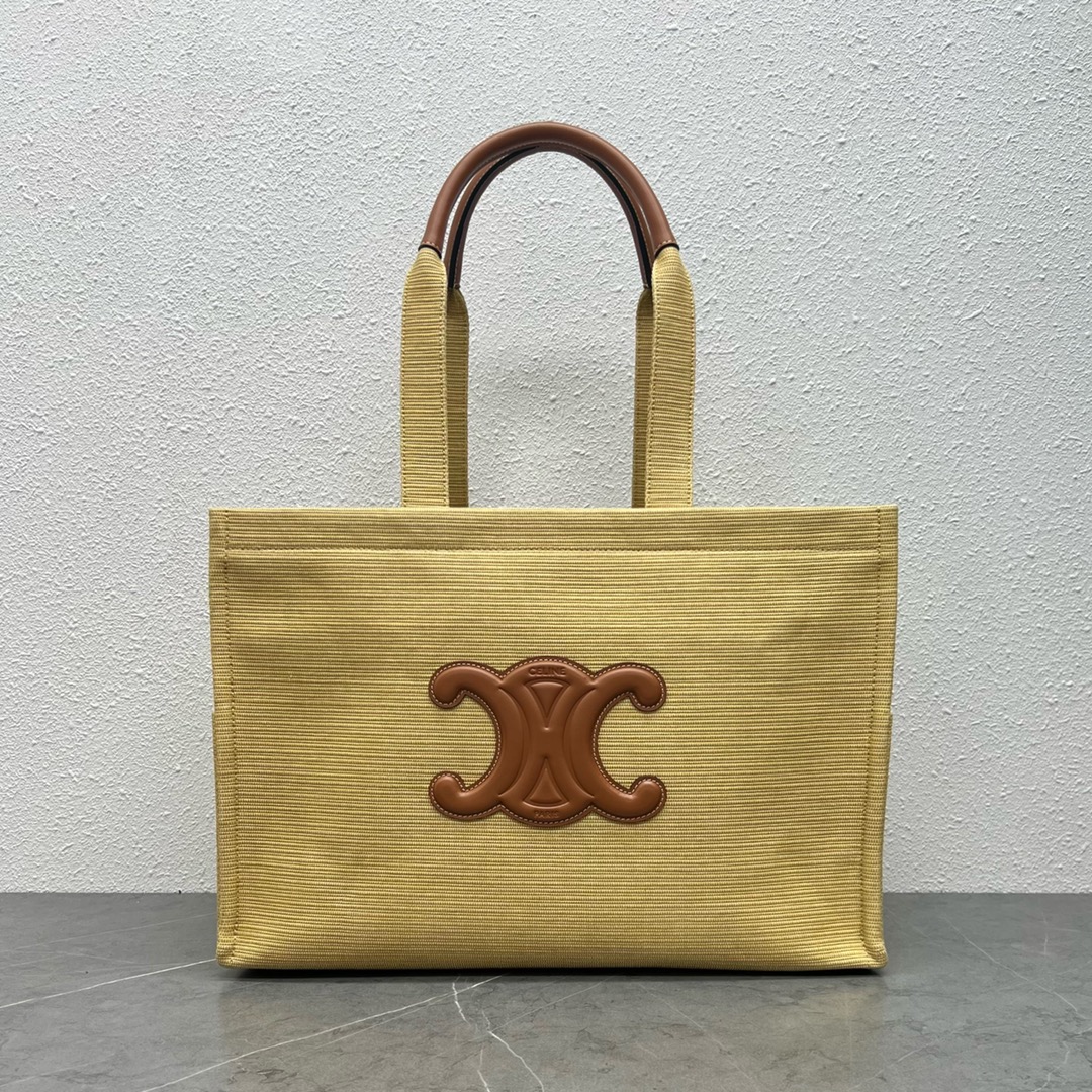 1:1 Replica Celine Large Cabas Thais In Textile Natural / Tan For Women 16in/41cm 196762DST.02NT