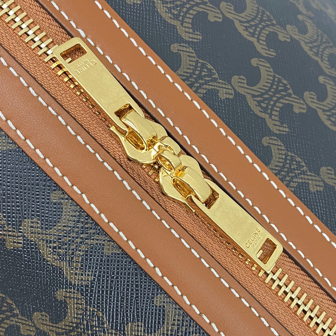 1:1 Replica Celine Large Voyage Bag In Triomphe Canvas With Dog Print Tan For Women 20in/50cm - Image 8