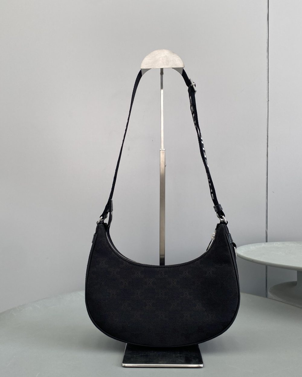 1:1 Replica Celine Medium Ava Bag With Celine Strap Black For Women 9in/23cm 196962DLM.38SI