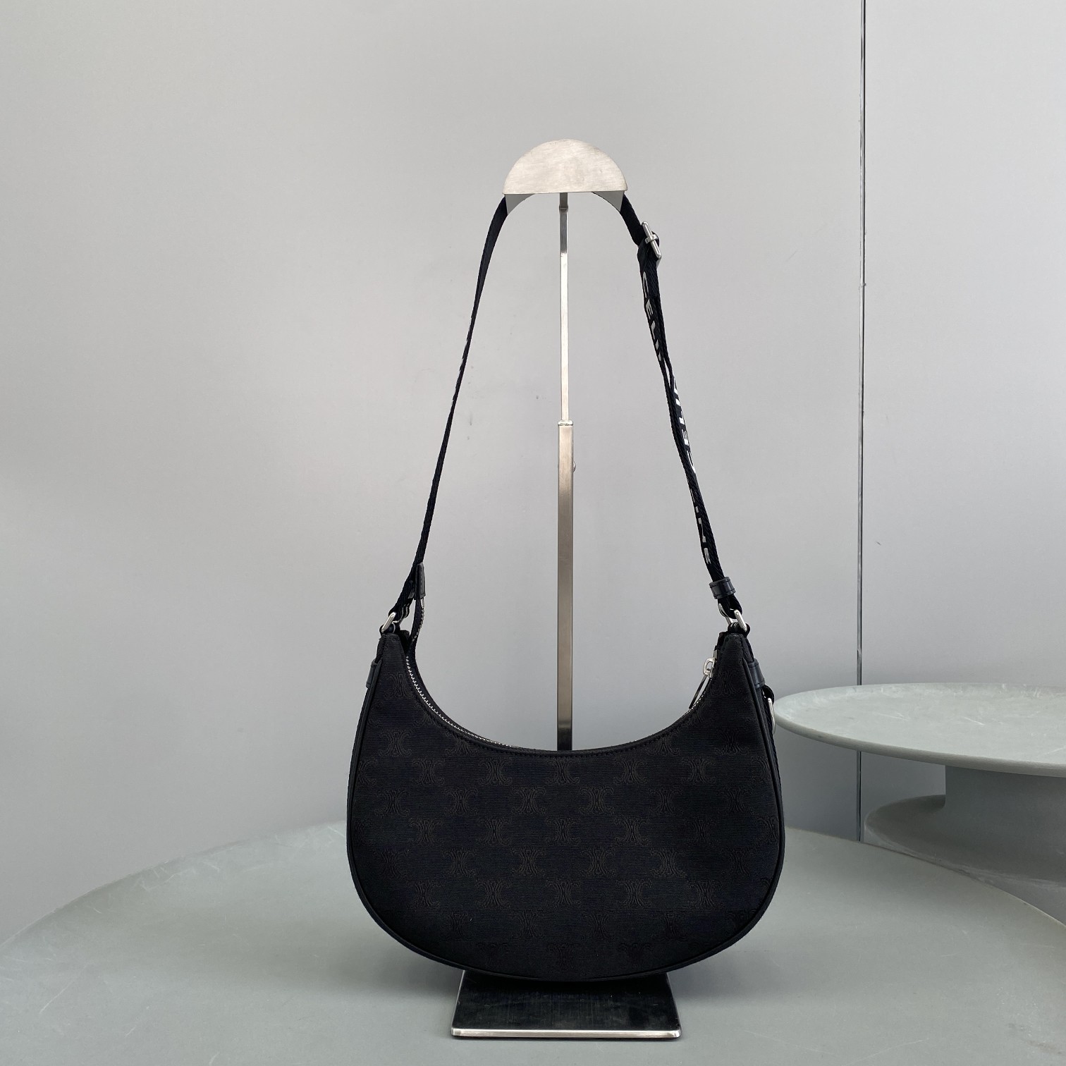 1:1 Replica Celine Medium Ava Bag With Celine Strap Black For Women 9in/23cm 196962DLM.38SI