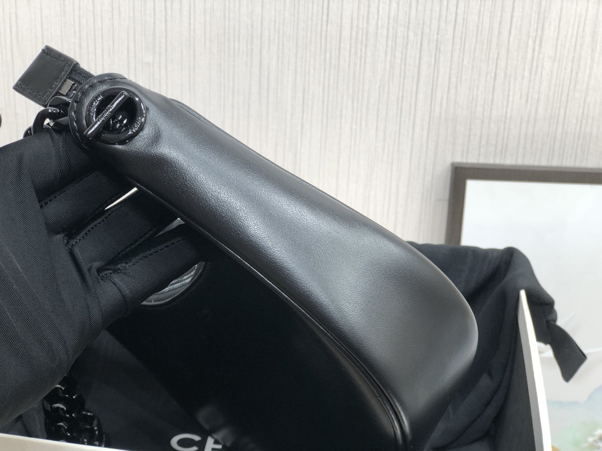 1:1 Replica Celine Medium Ava Chain Black For Women 10in/25cm - Image 3