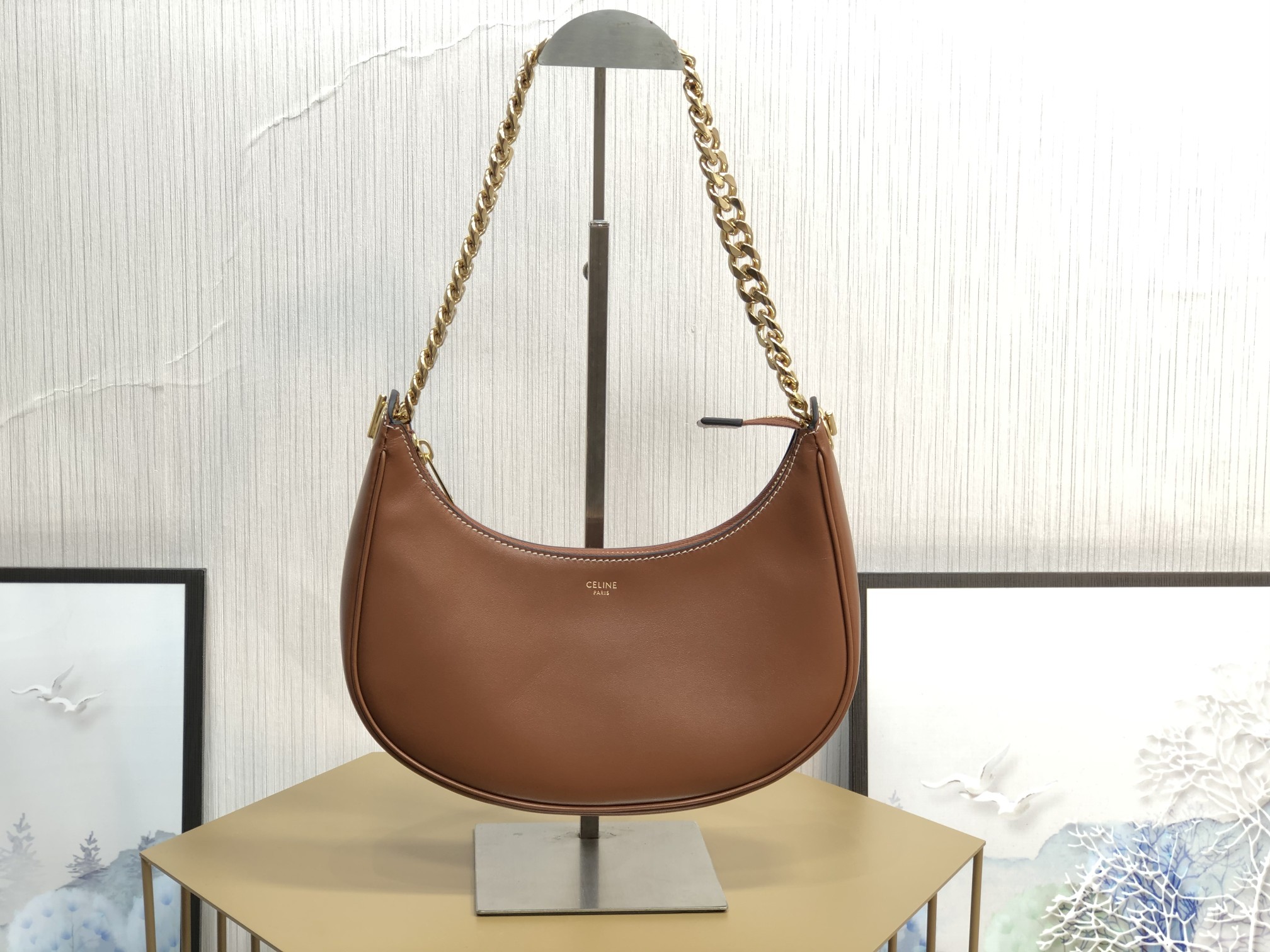 1:1 Replica Celine Medium Ava Chain Brown For Women 10in/25cm 199583DGQ.04LU