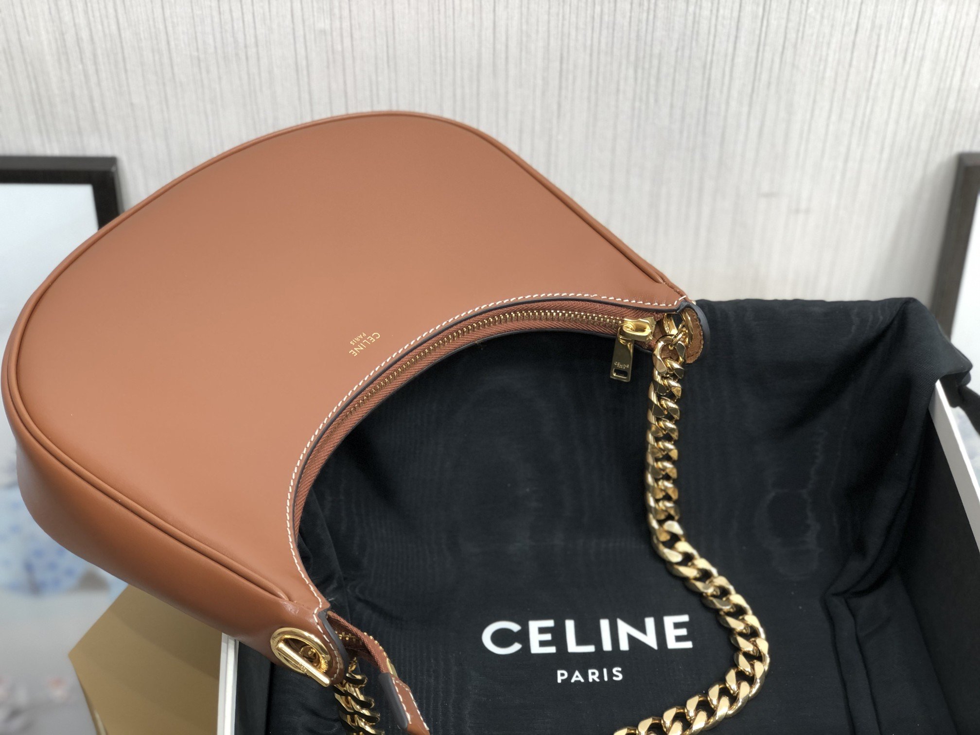 1:1 Replica Celine Medium Ava Chain Brown For Women 10in/25cm 199583DGQ.04LU - Image 4