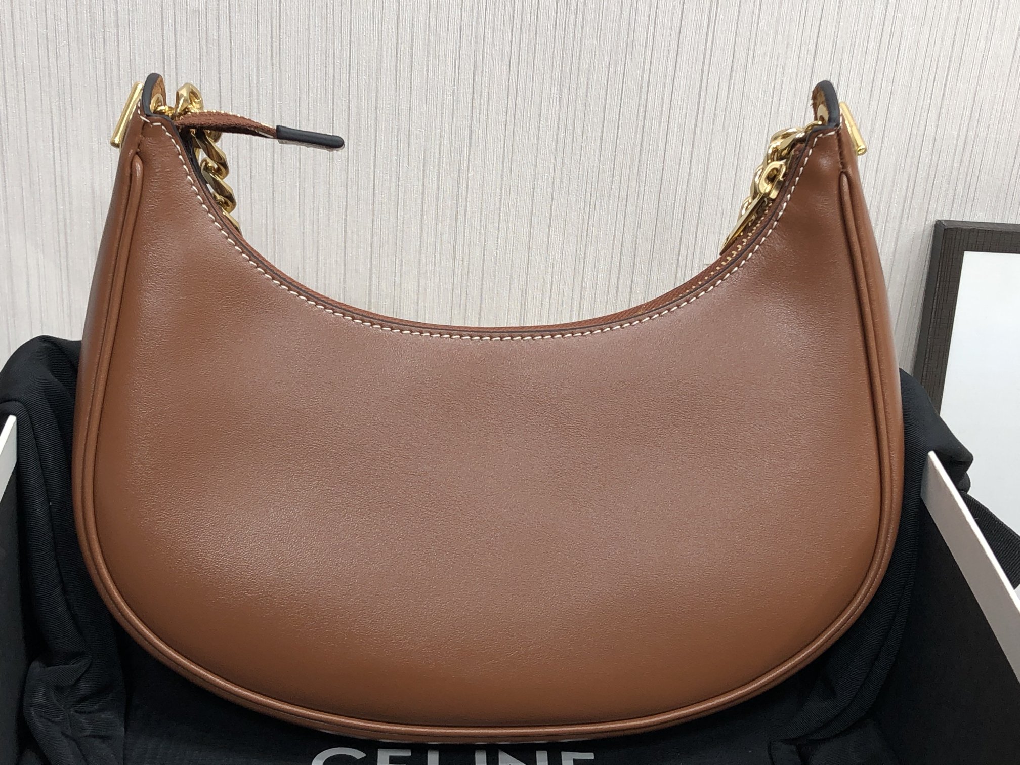 1:1 Replica Celine Medium Ava Chain Brown For Women 10in/25cm 199583DGQ.04LU - Image 9