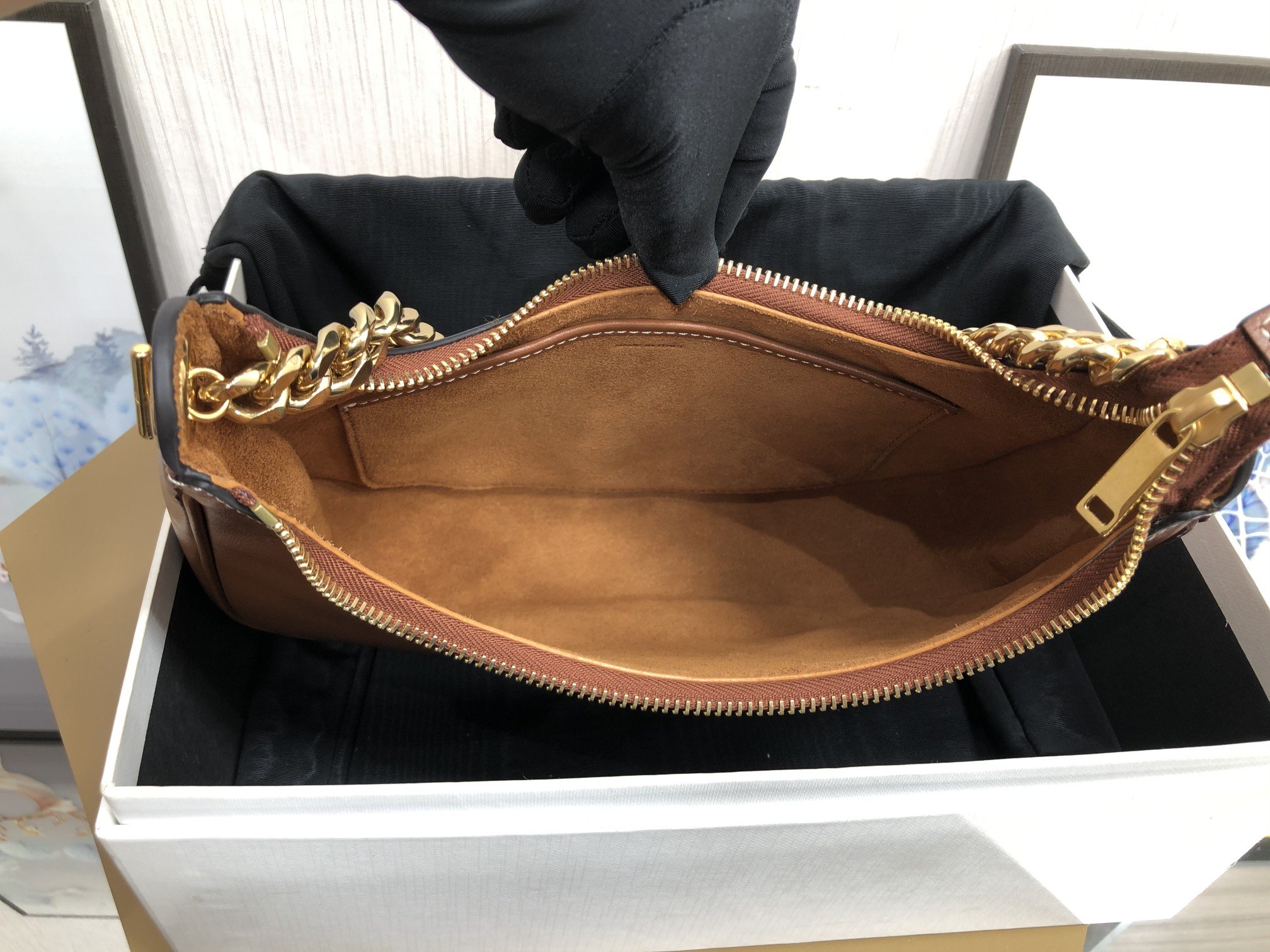 1:1 Replica Celine Medium Ava Chain Brown For Women 10in/25cm 199583DGQ.04LU - Image 2