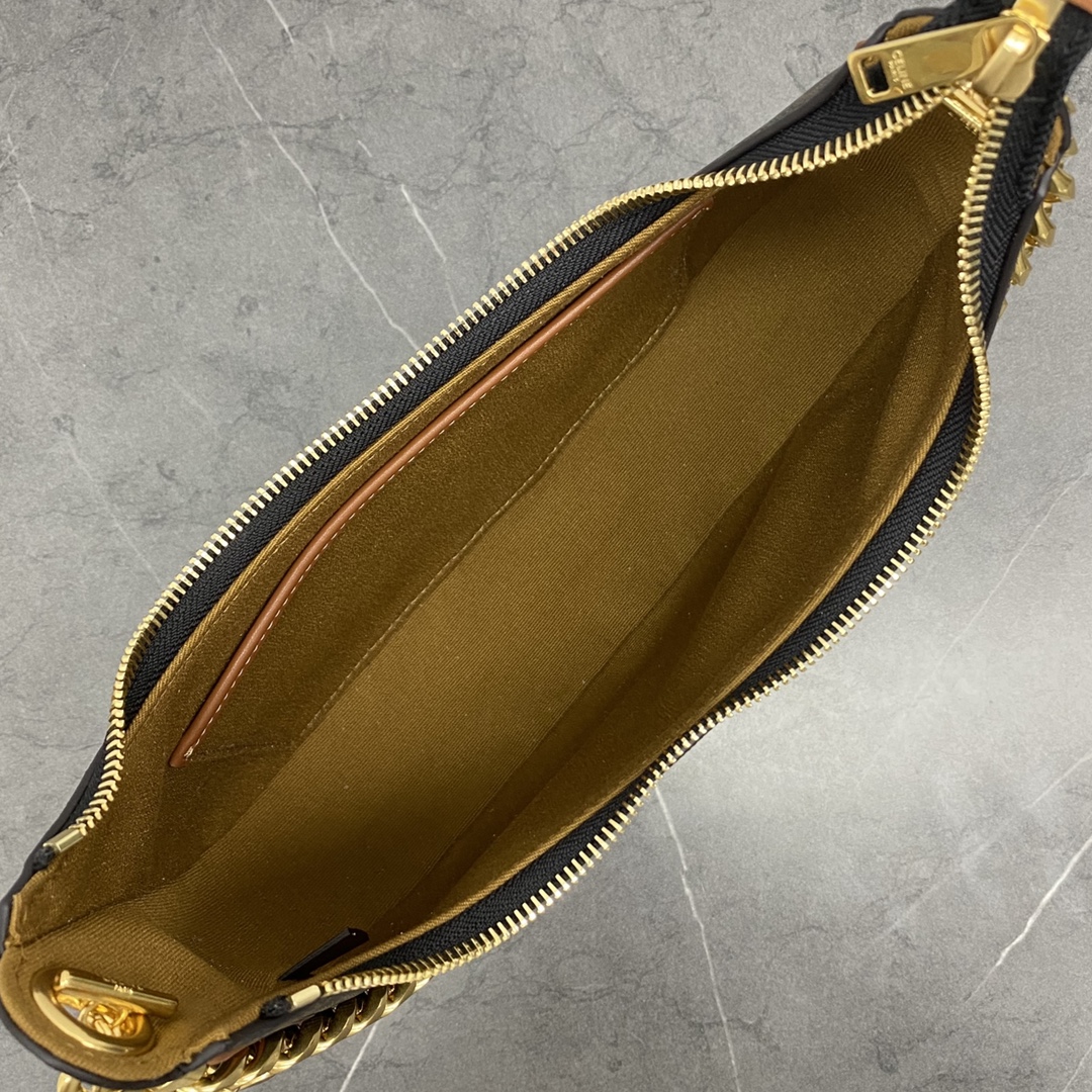 1:1 Replica Celine Medium Ava Chain In Triomphe Canvas Tan For Women 10in/25cm 199582BZJ.04LU - Image 6