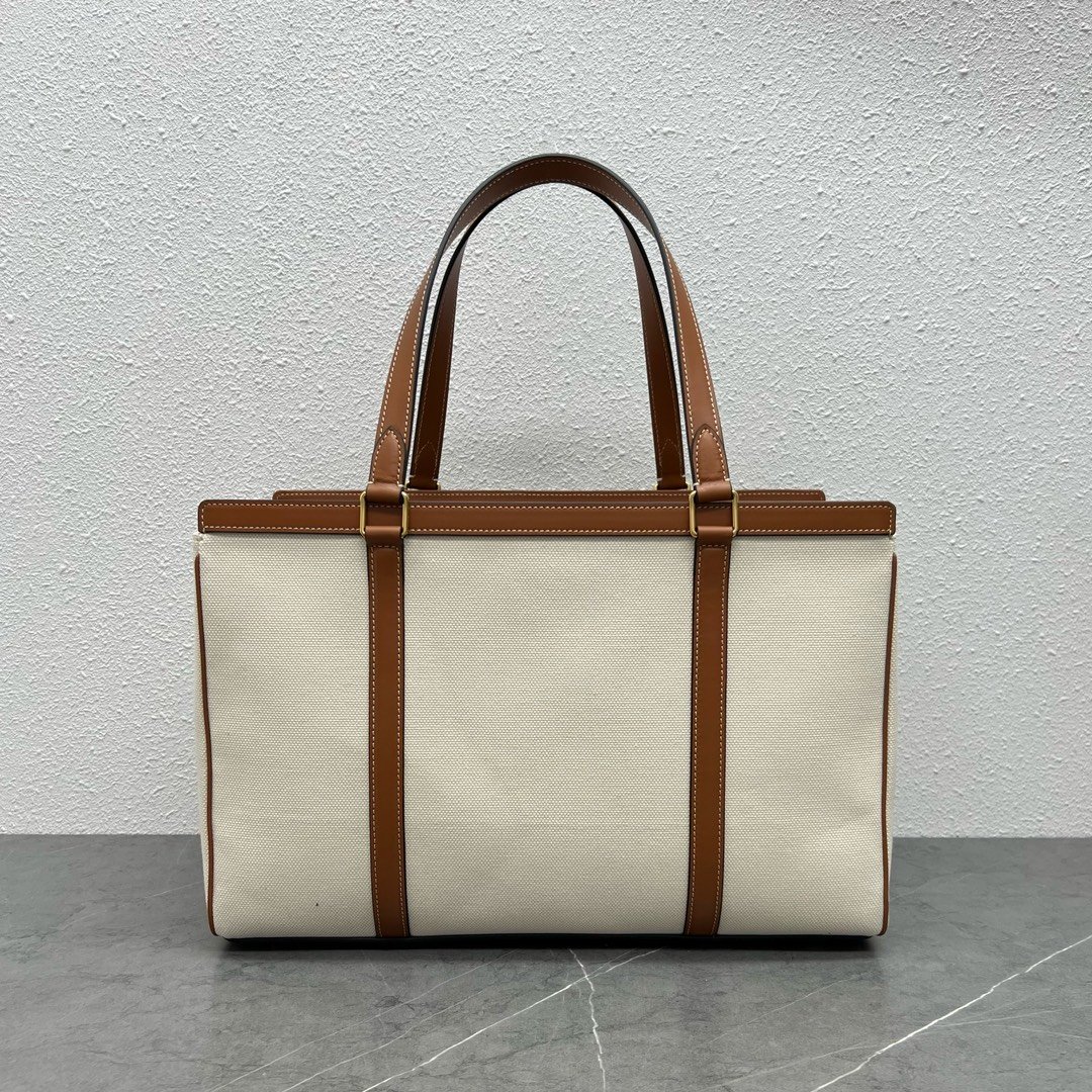 1:1 Replica Celine Medium Cabas 16 In Textile Natural / Tan For Women 16in/40cm 197332DUH.02NT - Image 8
