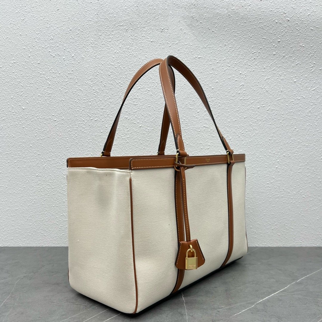 1:1 Replica Celine Medium Cabas 16 In Textile Natural / Tan For Women 16in/40cm 197332DUH.02NT - Image 2
