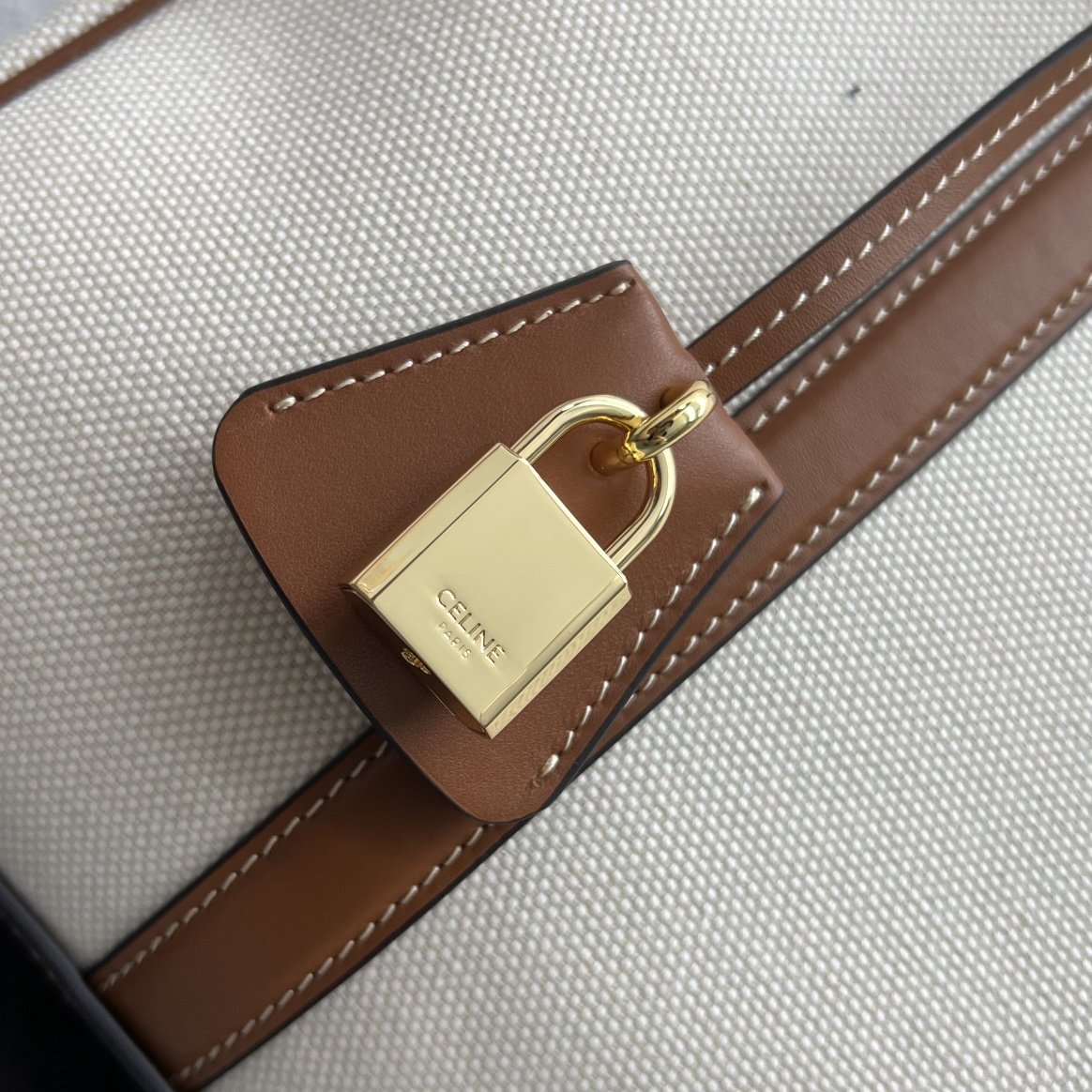 1:1 Replica Celine Medium Cabas 16 In Textile Natural / Tan For Women 16in/40cm 197332DUH.02NT - Image 6