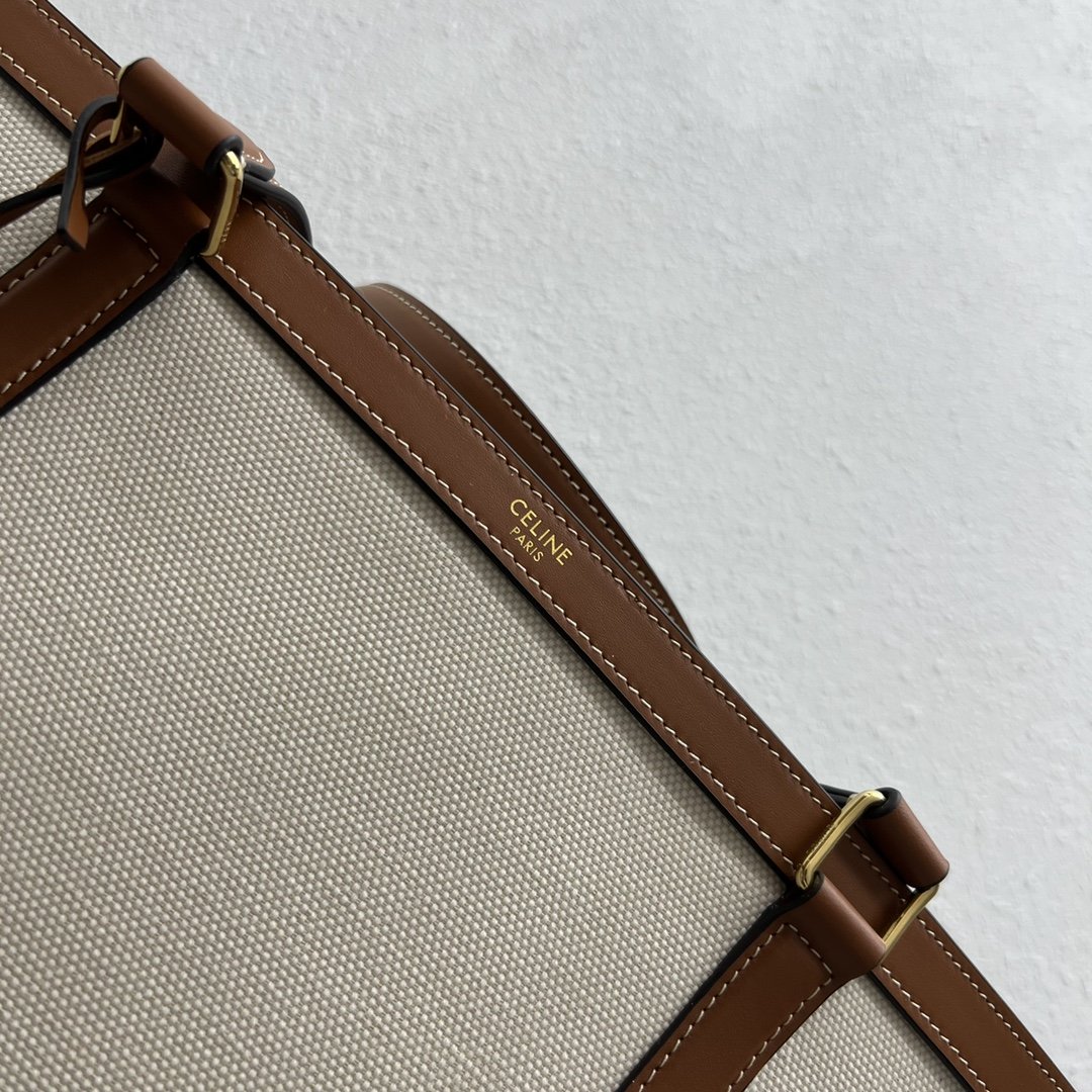 1:1 Replica Celine Medium Cabas 16 In Textile Natural / Tan For Women 16in/40cm 197332DUH.02NT - Image 5