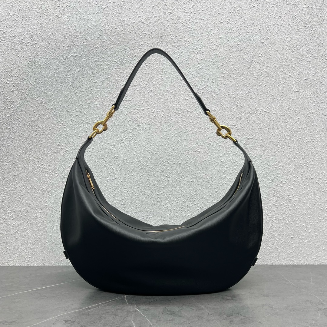 1:1 Replica Celine Medium Leandre Bag In Supple Black For Women 14in/35cm 197263DV7.38NO