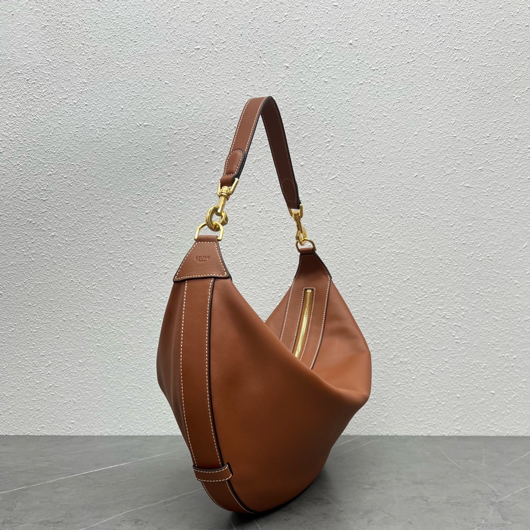 1:1 Replica Celine Medium Leandre Bag In Supple Brown For Women 14in/35cm 197263DV7.04LU - Image 7