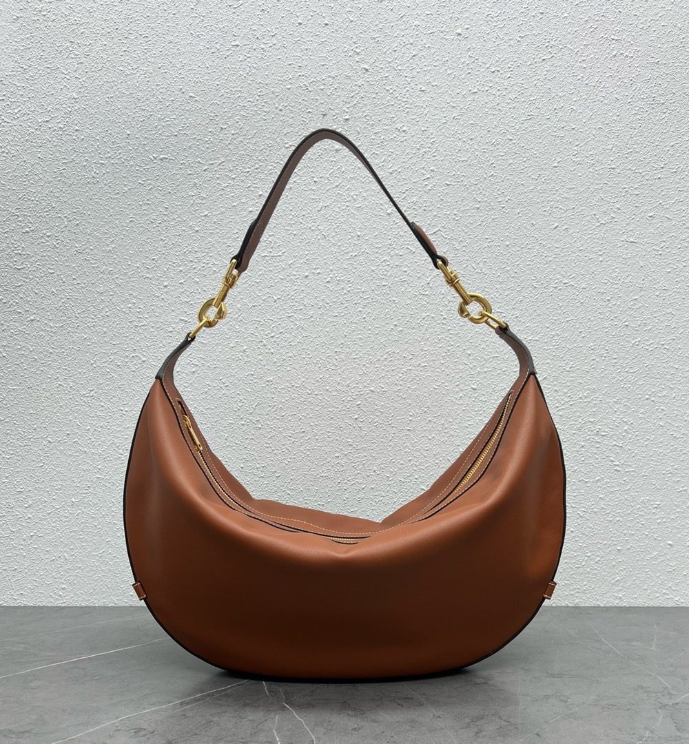 1:1 Replica Celine Medium Leandre Bag In Supple Brown For Women 14in/35cm 197263DV7.04LU