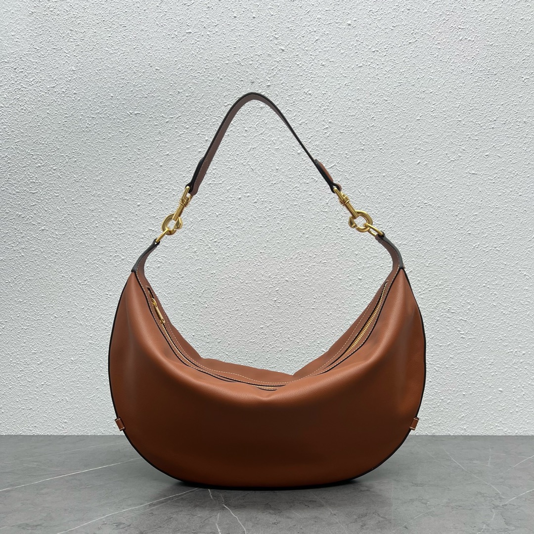 1:1 Replica Celine Medium Leandre Bag In Supple Brown For Women 14in/35cm 197263DV7.04LU