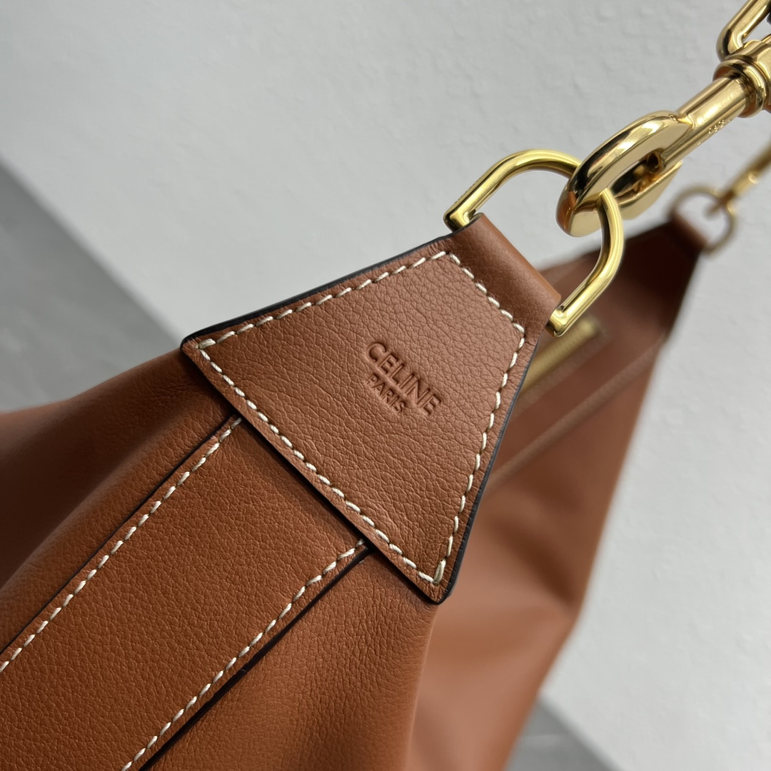 1:1 Replica Celine Medium Leandre Bag In Supple Brown For Women 14in/35cm 197263DV7.04LU - Image 8