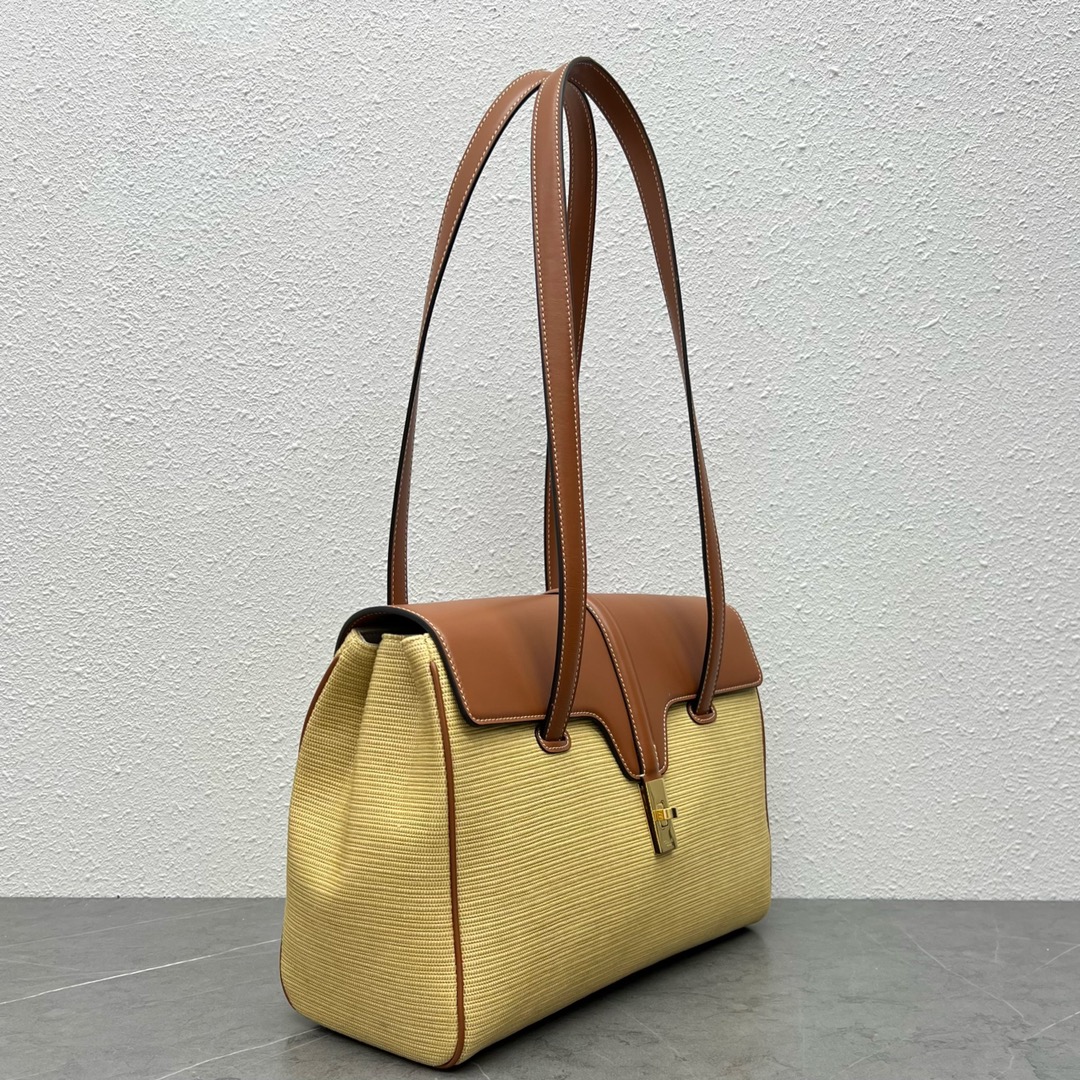 1:1 Replica Celine Medium Soft 16 Bag In Textile Natural / Tan For Women 13in/32cm 195542DSH.02NT - Image 2