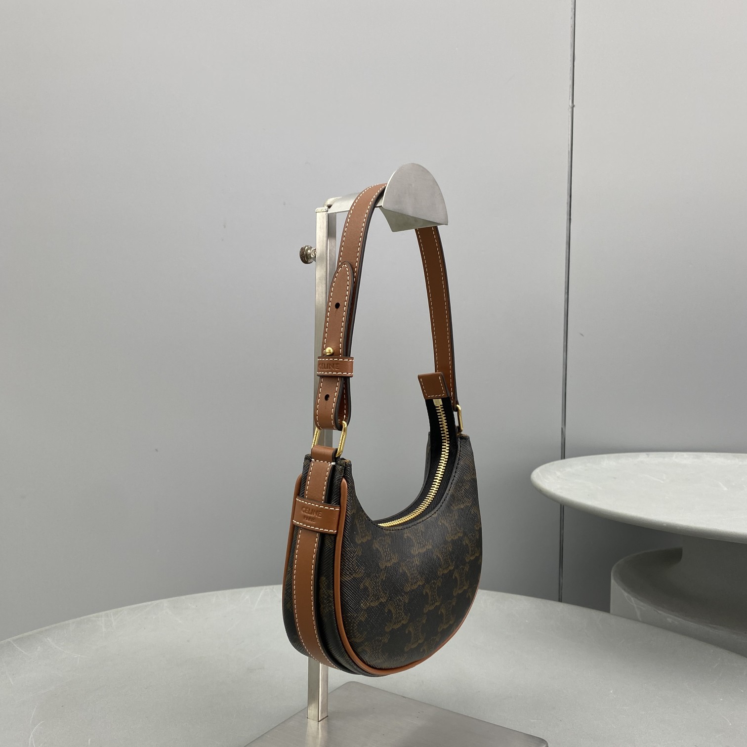 1:1 Replica Celine Mini Ava In Triomphe Canvas Brown For Women 6in/16cm 10I602DS1-04LU - Image 7