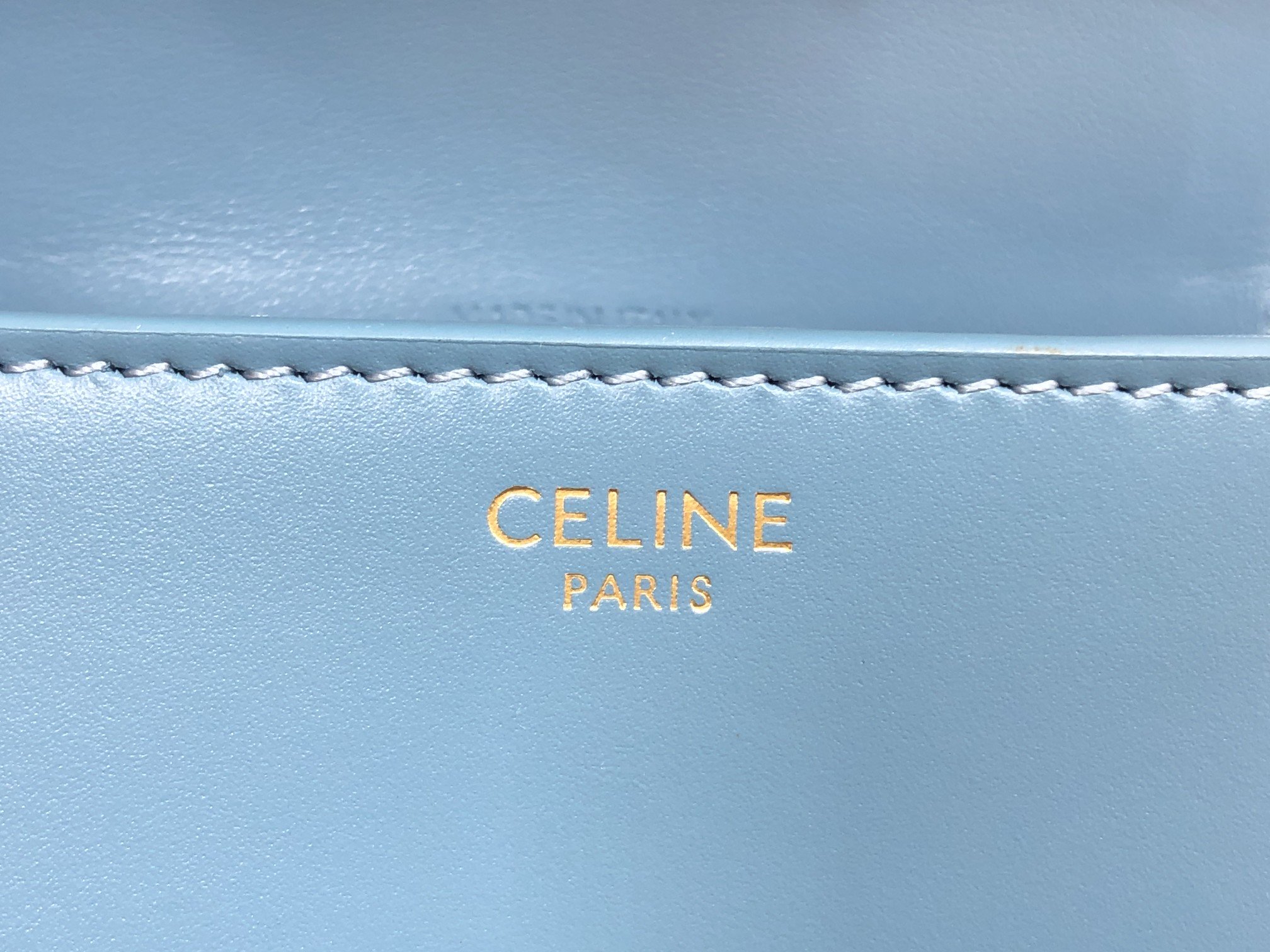 1:1 Replica Celine Mini Besace Cuir Triomphe Demin For Women 4in/11cm 10J303DPQ.07DD - Image 8