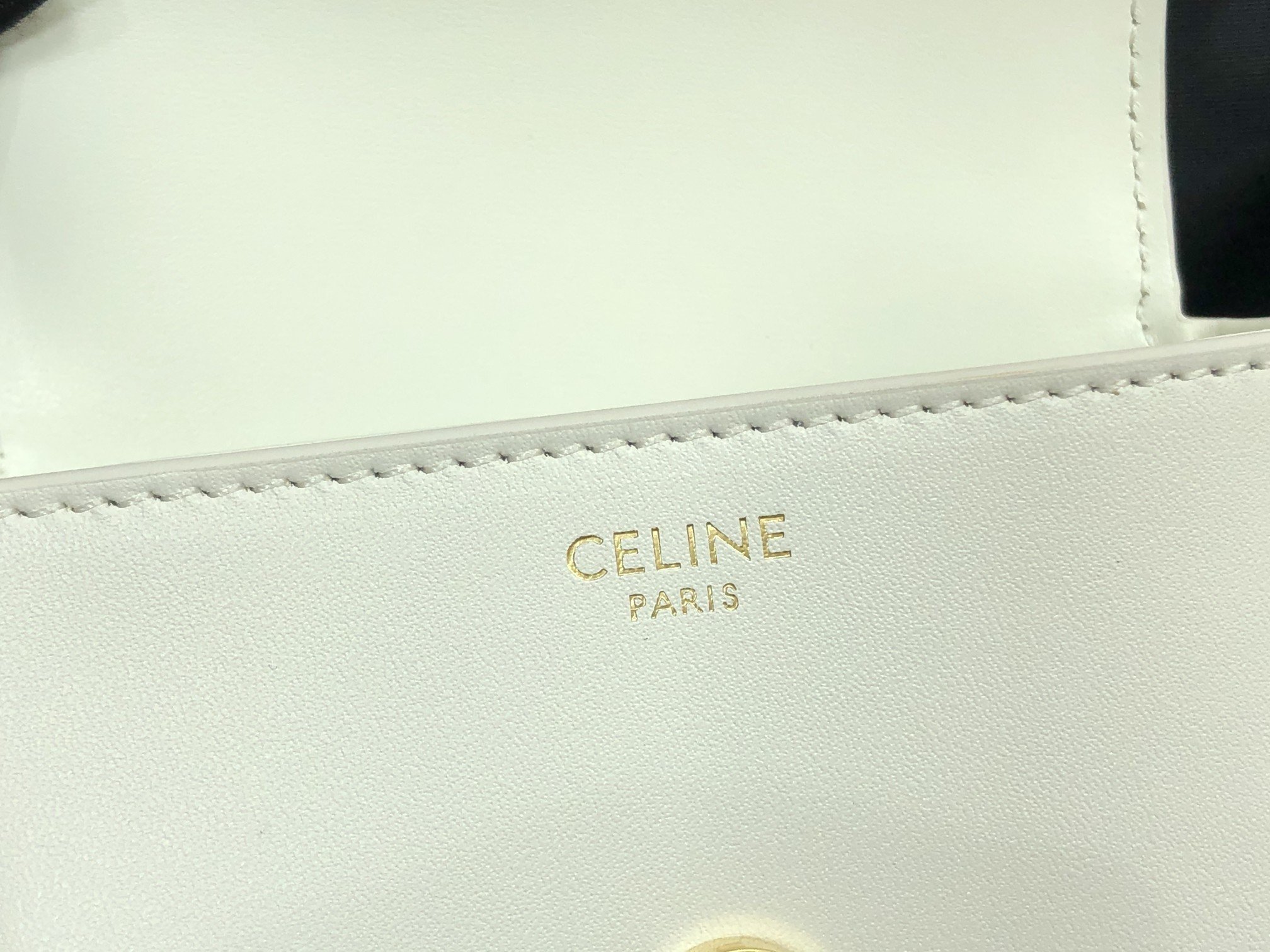 1:1 Replica Celine Mini Besace Cuir Triomphe White For Women 4in/11cm 10J303DPQ.01BC - Image 8