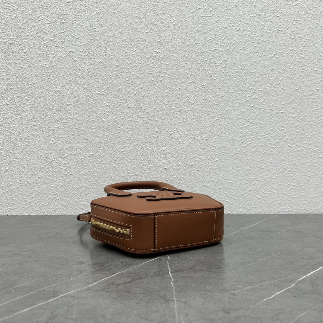 1:1 Replica Celine Mini Bowling Bag Tan For Women 8in/20cm - Image 7