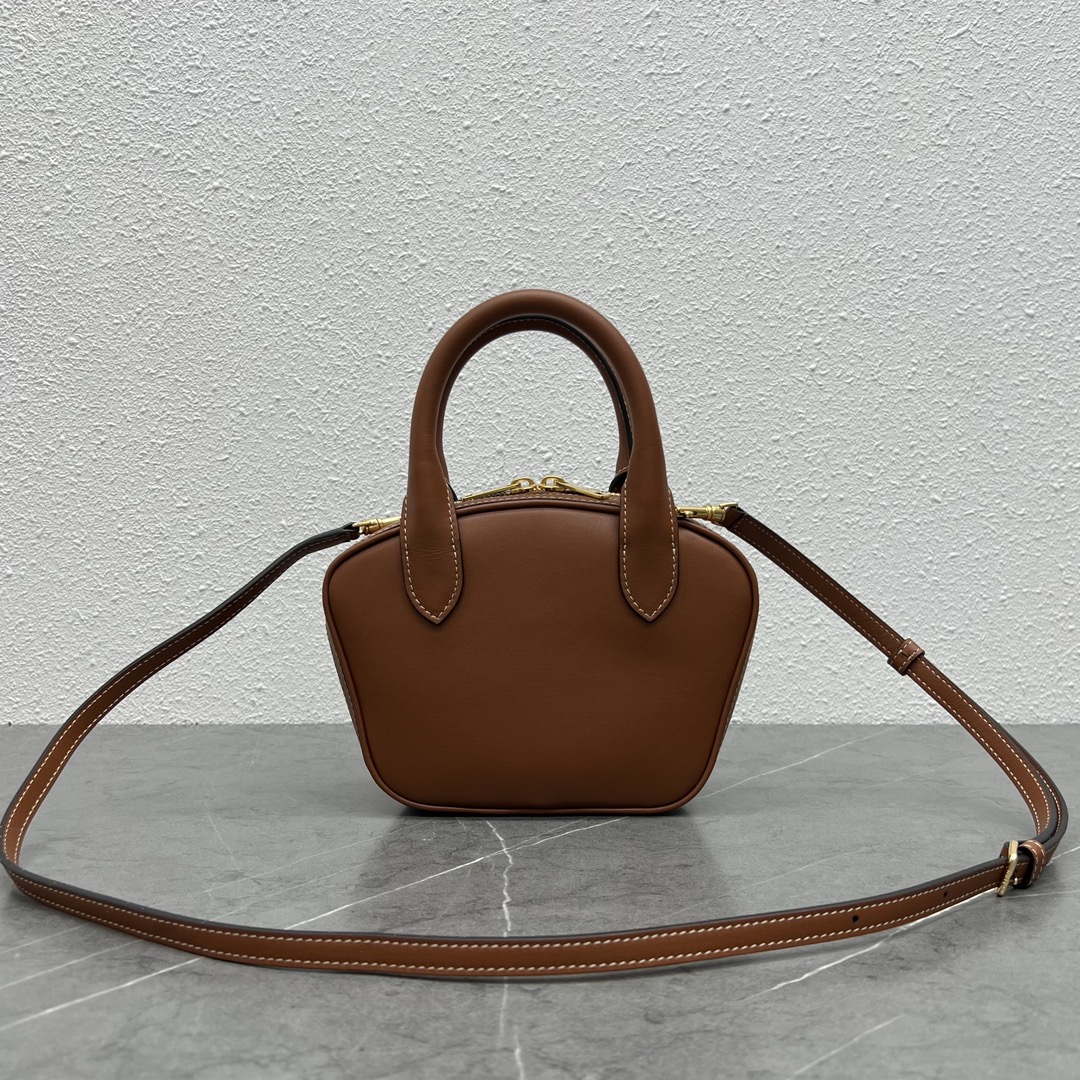 1:1 Replica Celine Mini Bowling Bag Tan For Women 8in/20cm - Image 8