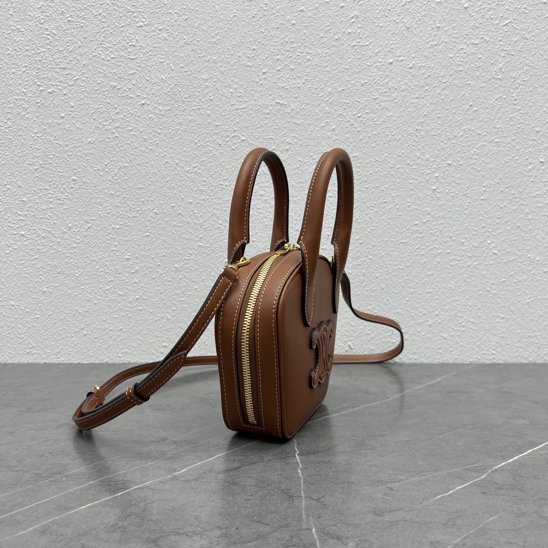 1:1 Replica Celine Mini Bowling Bag Tan For Women 8in/20cm - Image 2
