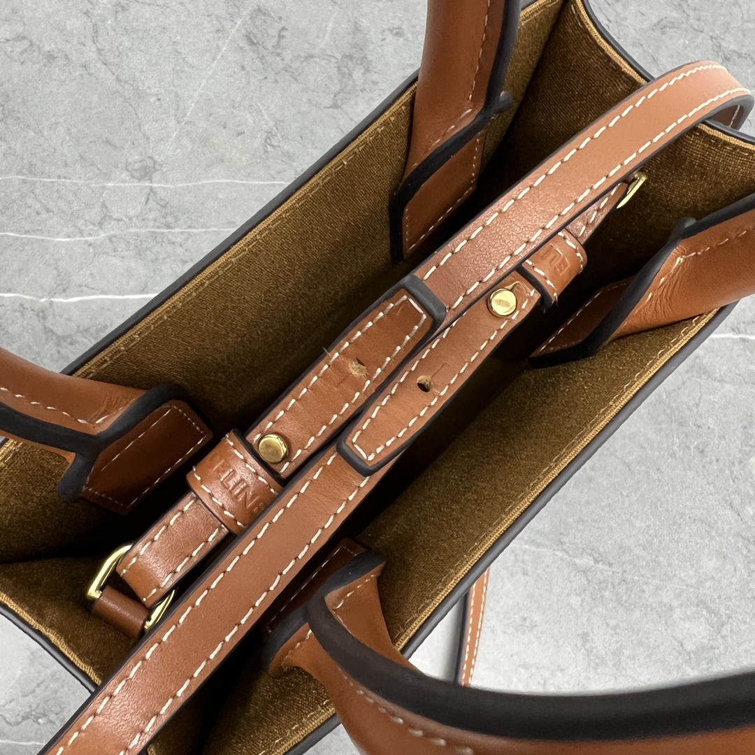 1:1 Replica Celine Mini Folco In Triomphe Canvas With Triomphe Heart Embroidery Brown For Women 8in/20cm - Image 4