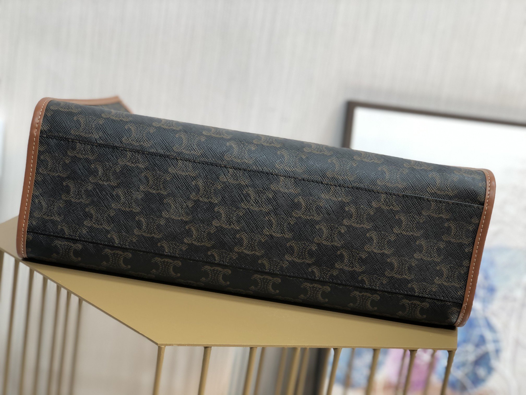 1:1 Replica Celine Mini Horizontal Cabas In Triomphe Canvas Tan For Women 14in/35cm 199742BZJ.04LU - Image 3