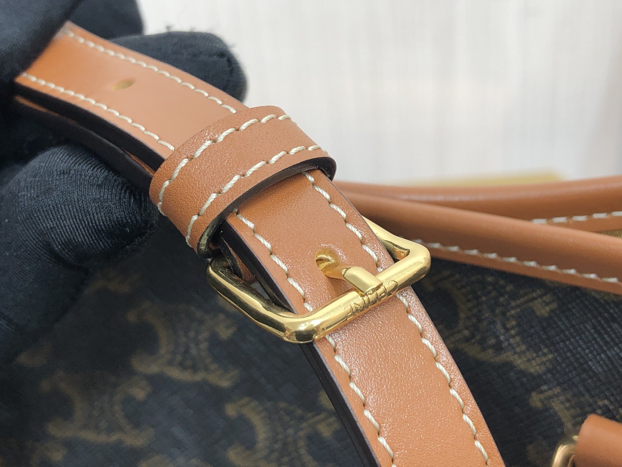 1:1 Replica Celine Mini Horizontal Cabas In Triomphe Canvas Tan For Women 14in/35cm 199742BZJ.04LU - Image 4