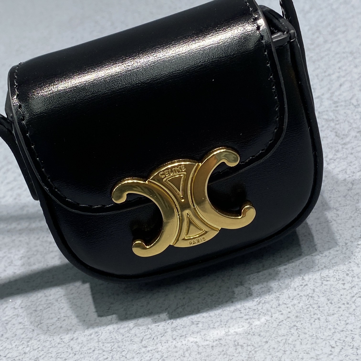 1:1 Replica Celine Mini Triomphe Black For Women 4in/11cm 10I513DPV.38NO - Image 5