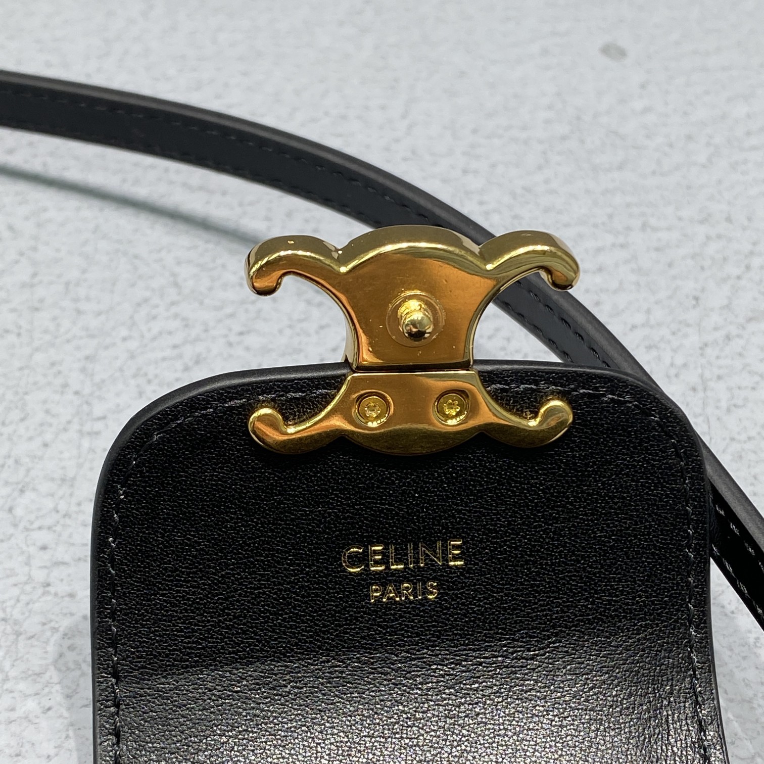 1:1 Replica Celine Mini Triomphe Black For Women 4in/11cm 10I513DPV.38NO - Image 3