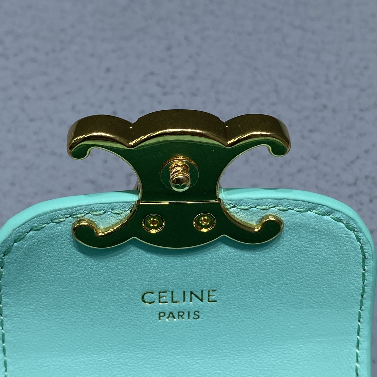 1:1 Replica Celine Mini Triomphe Ice Mint For Women 4in/11cm 10I513DPV.29IM - Image 5