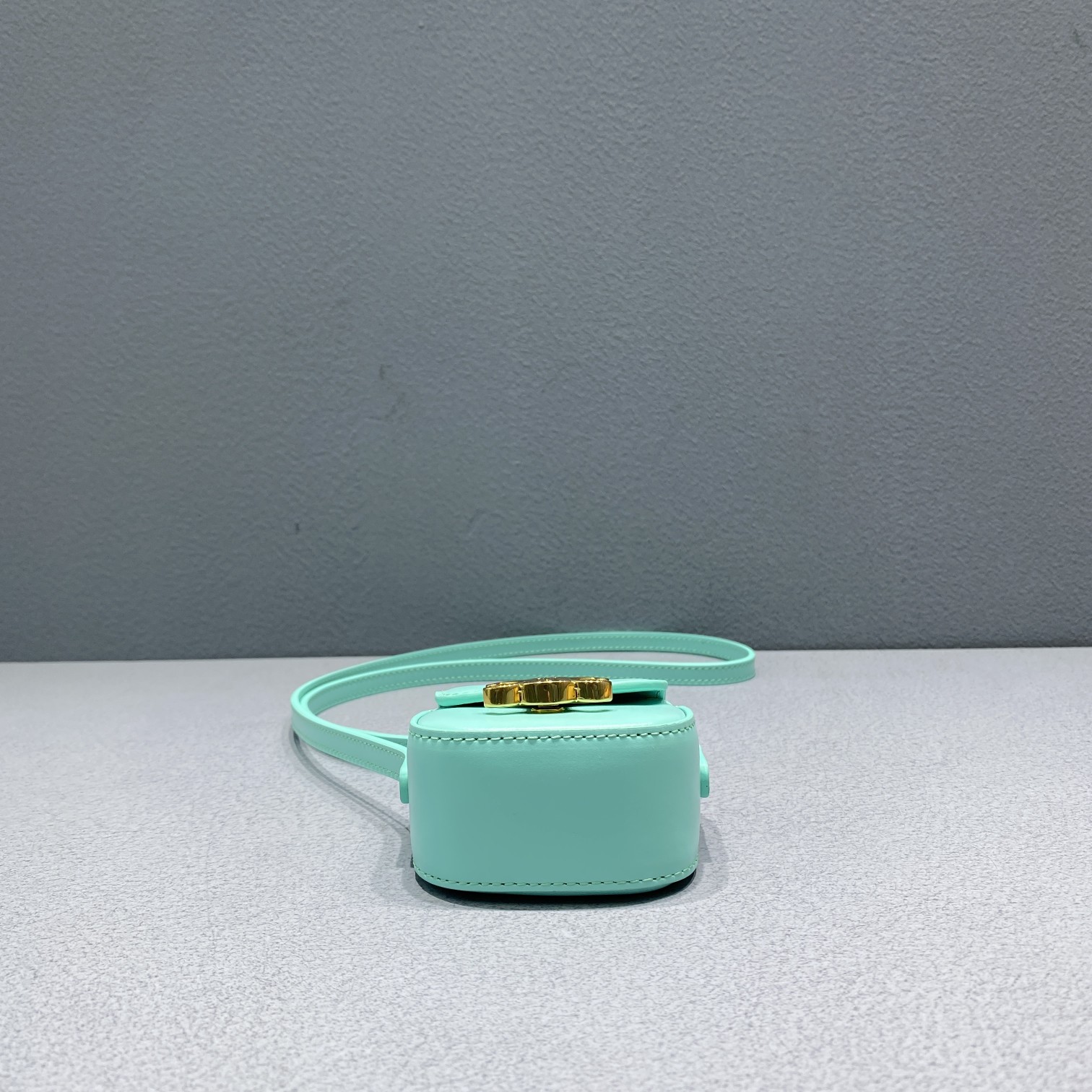 1:1 Replica Celine Mini Triomphe Ice Mint For Women 4in/11cm 10I513DPV.29IM - Image 7