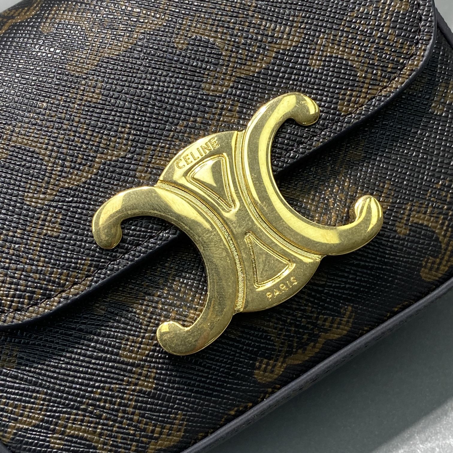 1:1 Replica Celine Mini Triomphe In Triomphe Canvas Tan For Women 4in/11cm 10I512DQB.04LU - Image 8