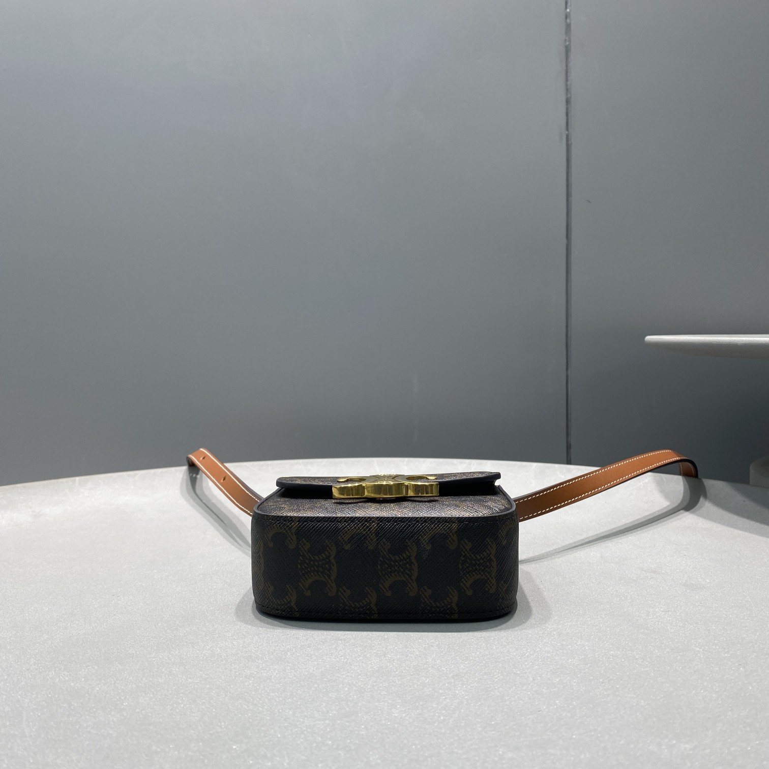 1:1 Replica Celine Mini Triomphe In Triomphe Canvas Tan For Women 4in/11cm 10I512DQB.04LU - Image 3