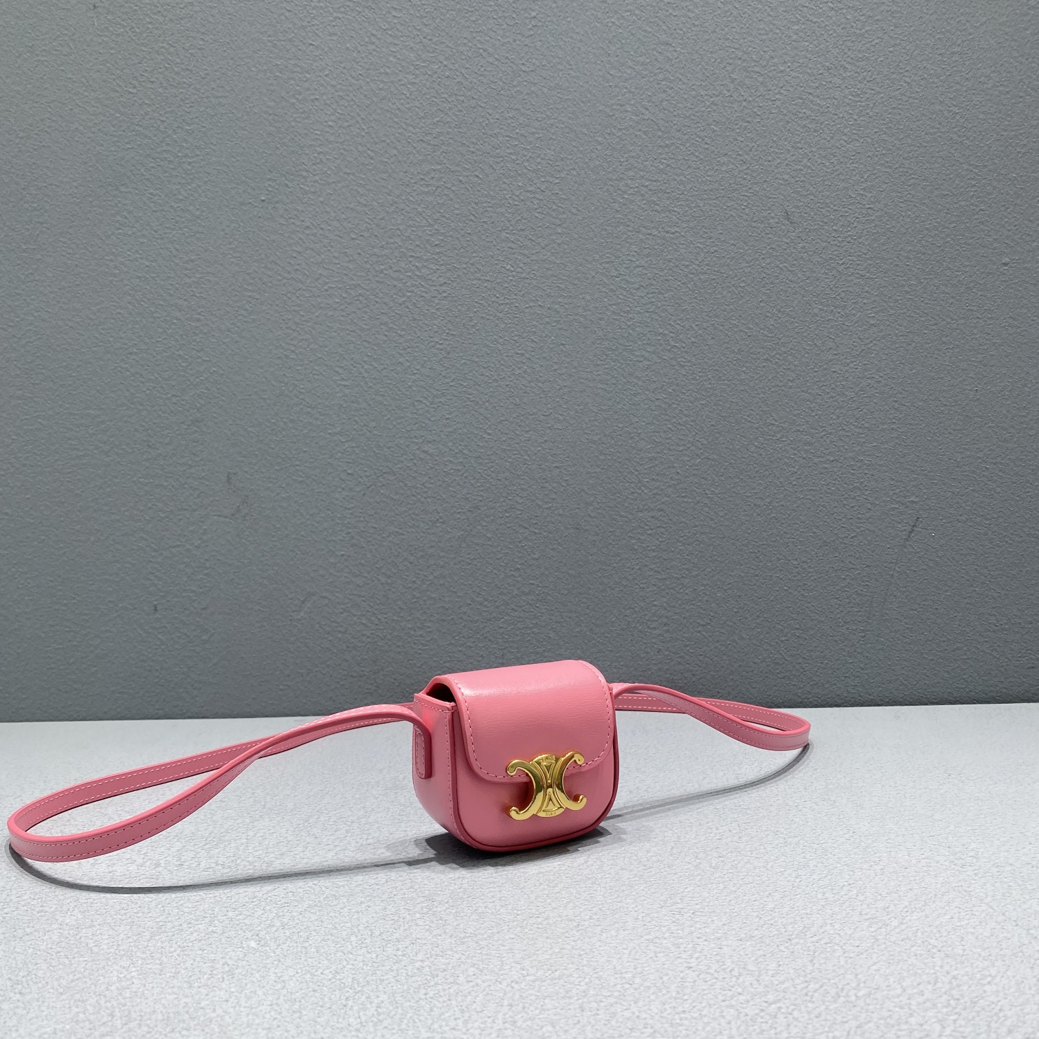 1:1 Replica Celine Mini Triomphe Pink For Women 4in/11cm - Image 3
