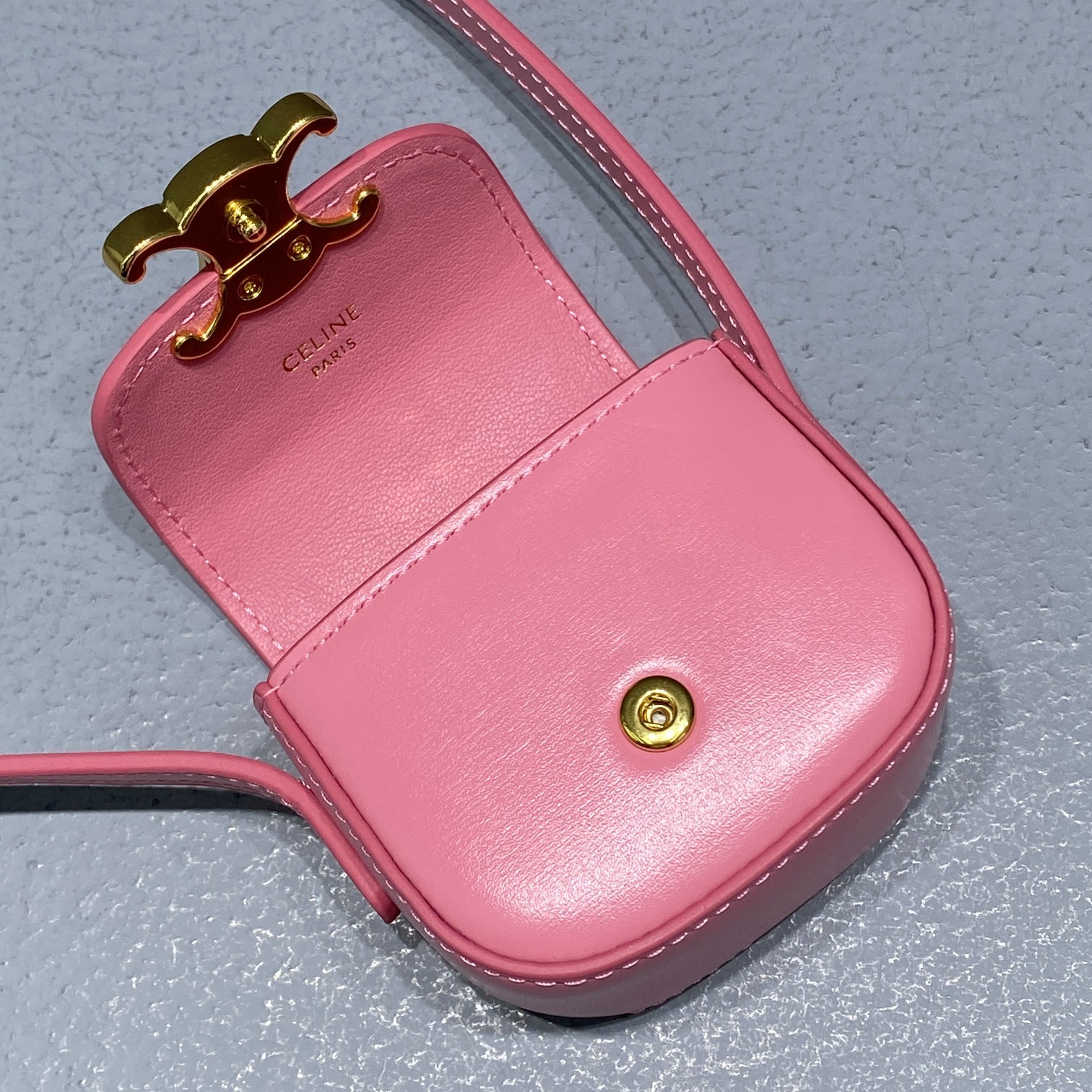 1:1 Replica Celine Mini Triomphe Pink For Women 4in/11cm - Image 6