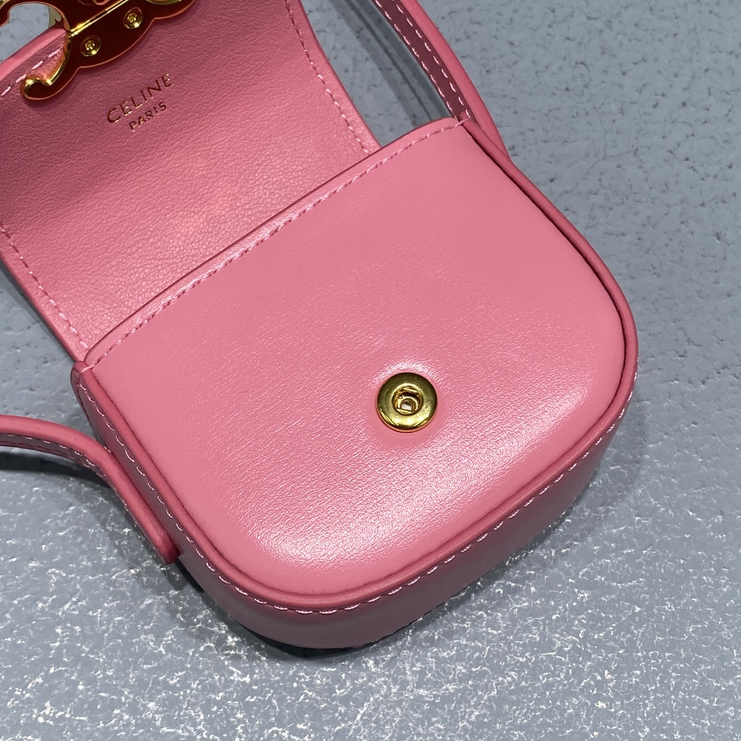 1:1 Replica Celine Mini Triomphe Pink For Women 4in/11cm - Image 7